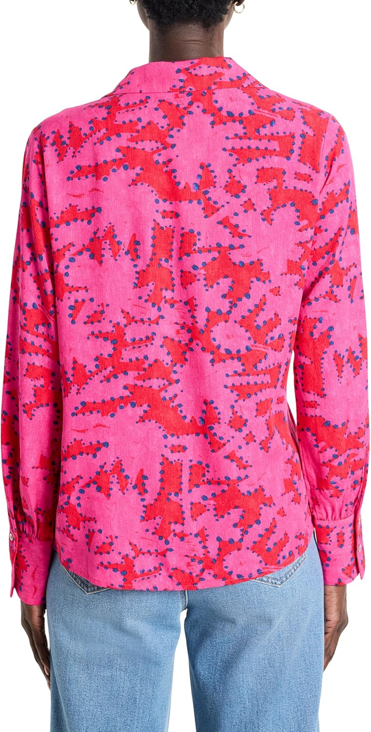 NIC+Zoe Womens Clashy Petals Poet Blouse - Image 3
