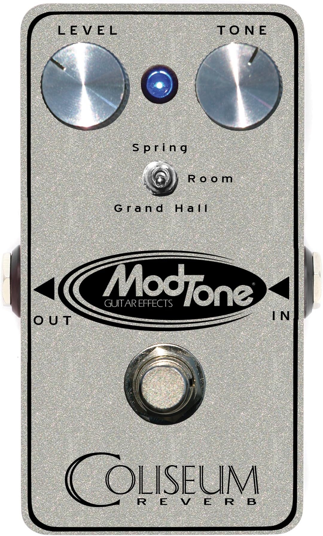 ModTone Guitar Effects MT-CRV Mod Tone Silver Sparkle Coliseum Reverb Pedal