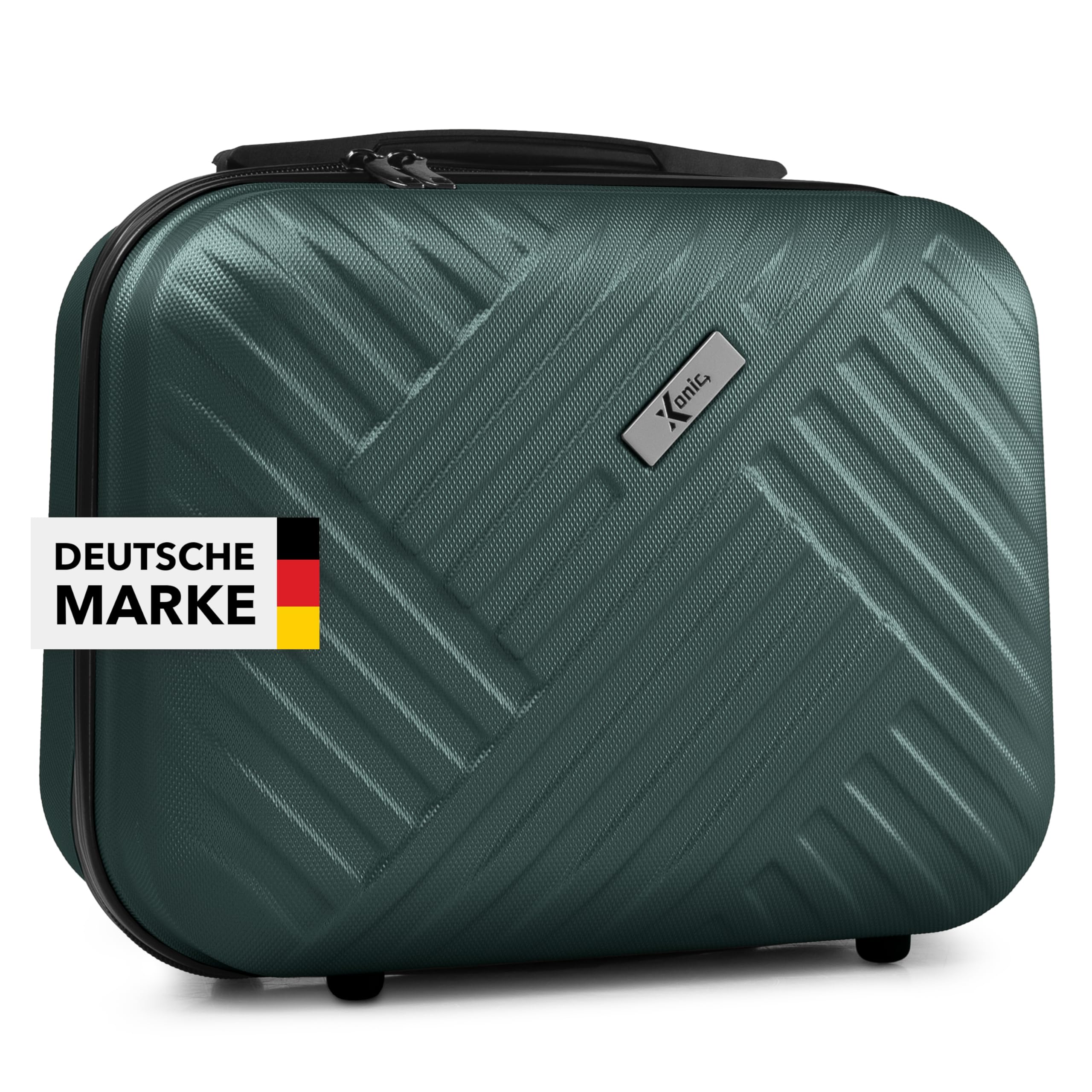 Xonic® Design Kosmetikkoffer aus ABS Hartschale – Robustes Beautycase als Handgepäck - Kosmetiktasche für Reisen – leicht & stabil (Dusky Green)
