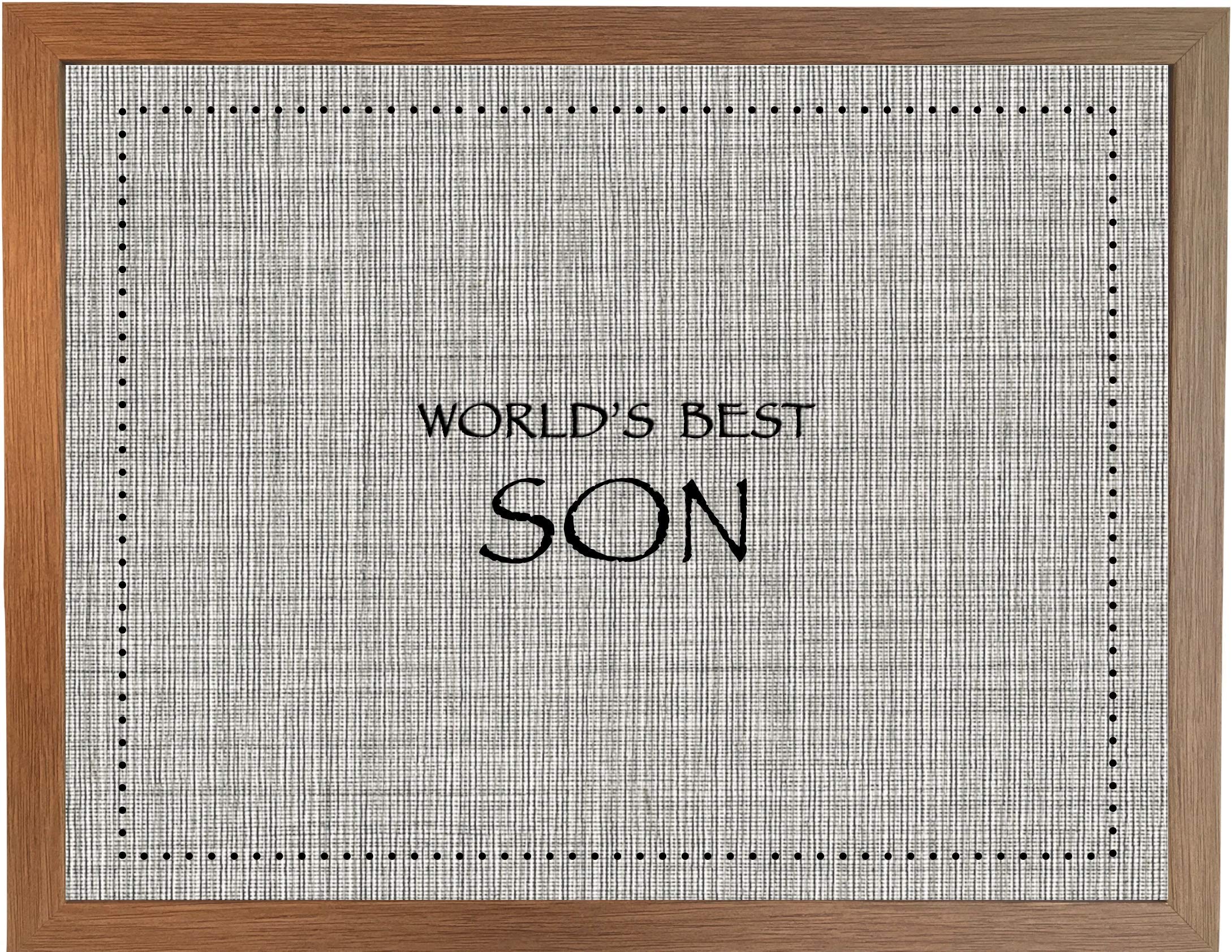 Trove Homewares World's Best Son Vintage Wood Lap Tray: Bean Bag Padded Cushion Eating Table (World’s Best Son Vintage Wood)