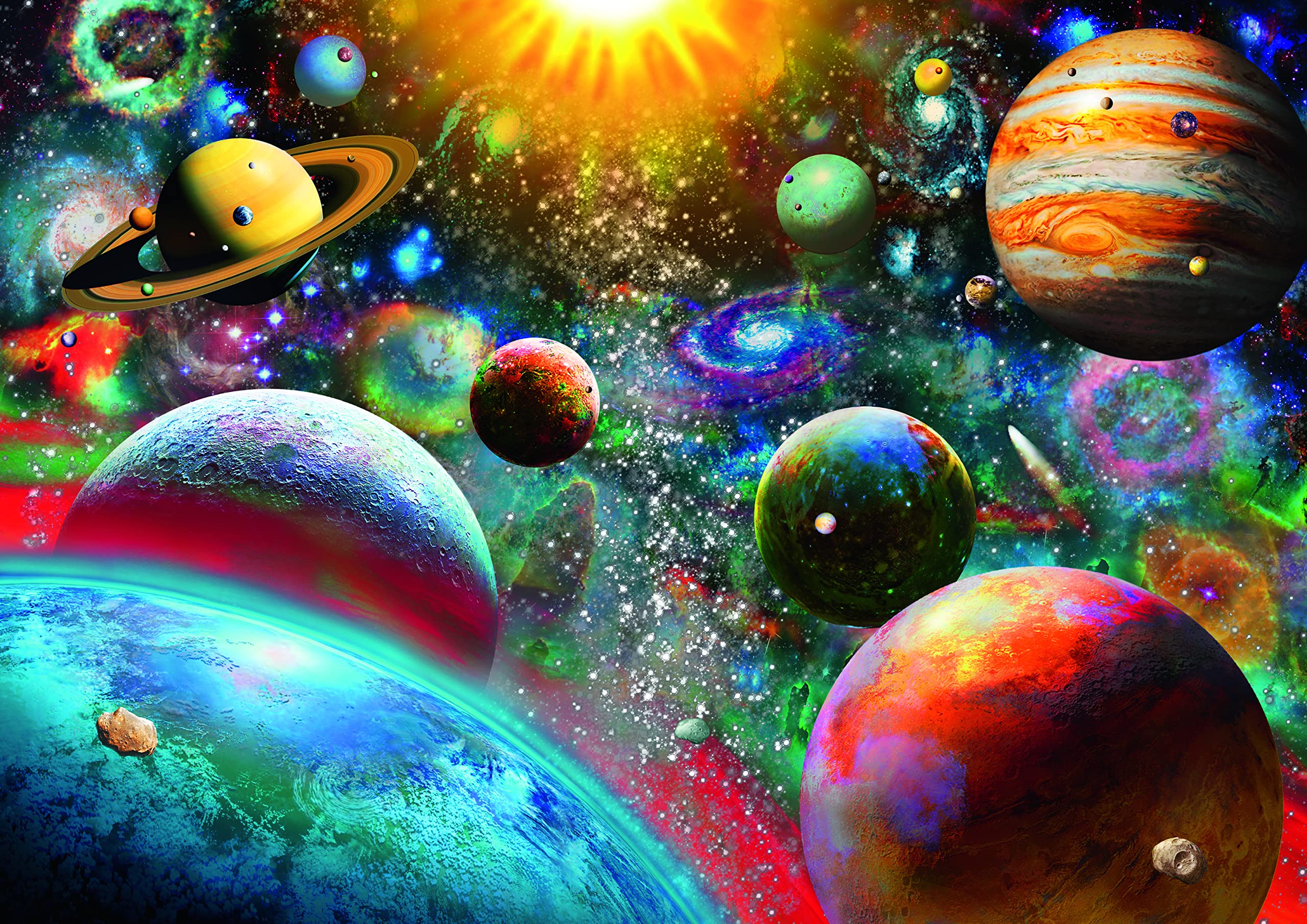 Trefl, Puzzle, Cosmos, de 1000 Piezas, Sol, Sistema Solar, Planetas, Universo, Adrian Chesterman, Rompecabezas DIY, Pasatiempo Creativo, Regalo, Diversión — view 2