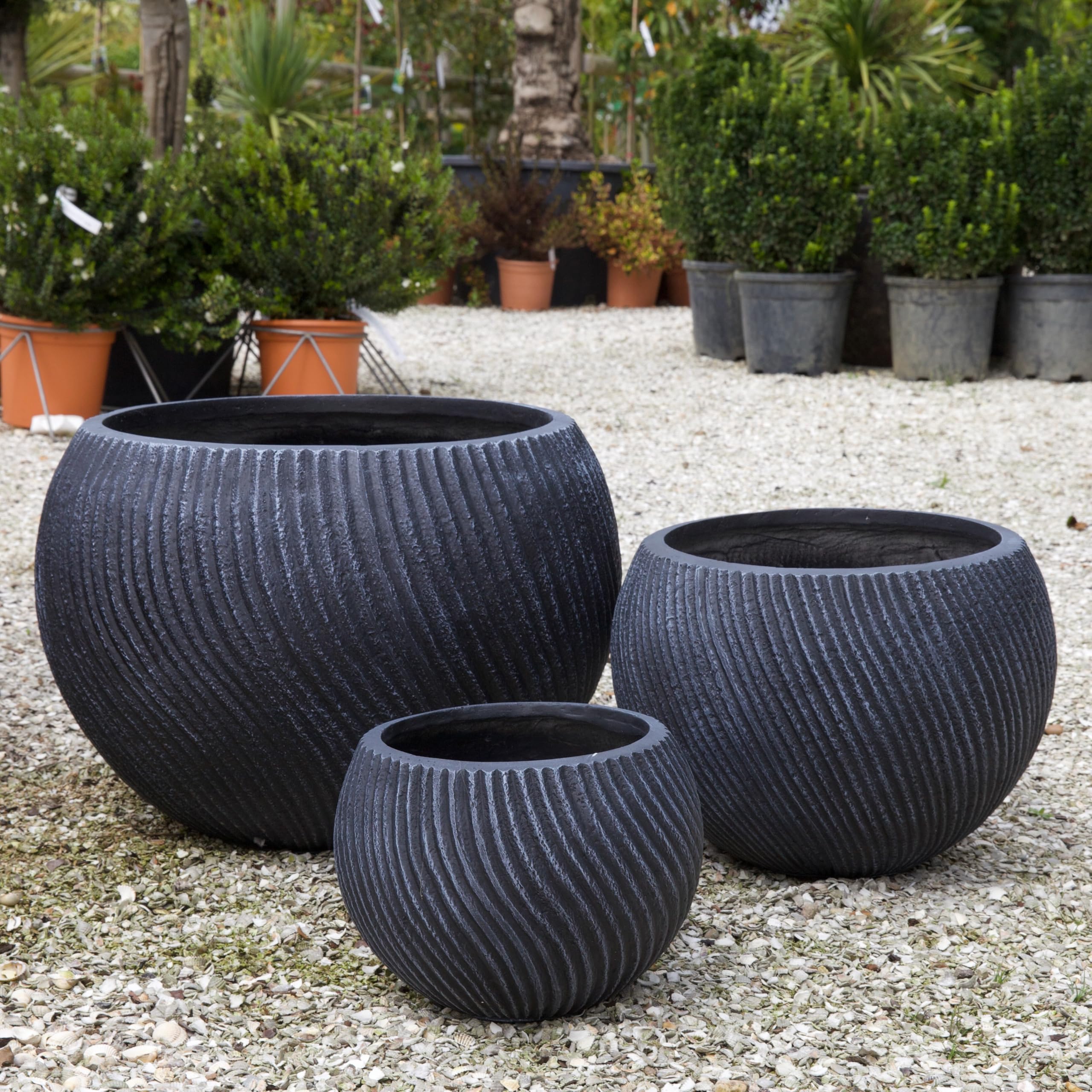 40cm Swirl Bowl - Planter- Flower Pot - Stonelite - Improved Fibreclay