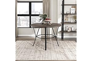 Lexicon Round Counter Height Table: 48 Inch Epitome of Contemporary Dining