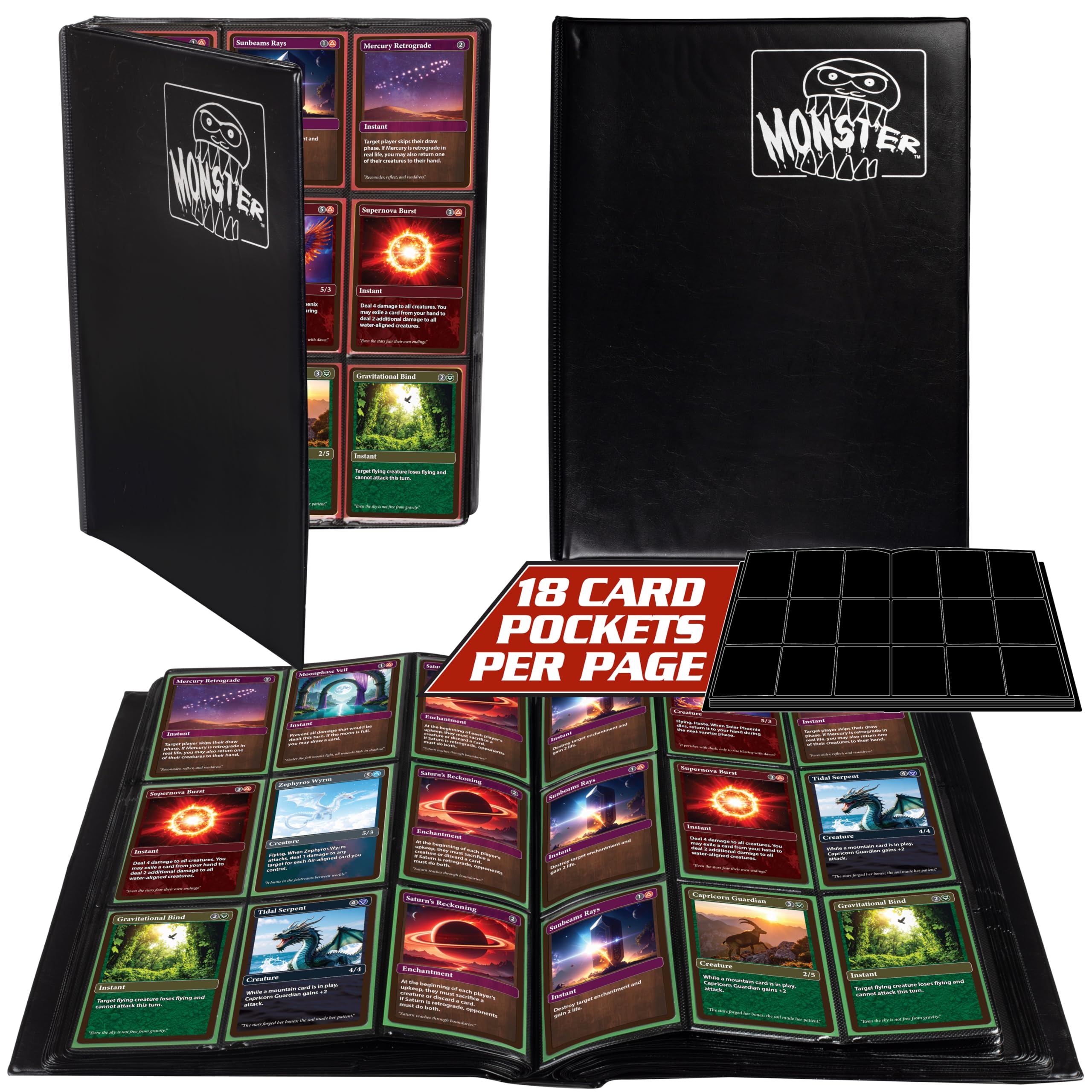 Mega Monster Binder Hard Cover XL Size - Twice as Large as a