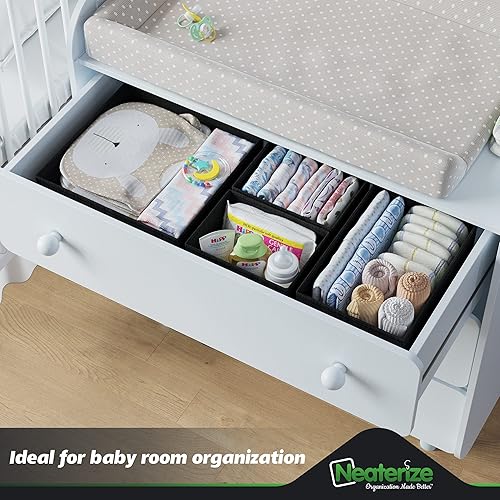 Miniatura 5 de Neaterize - Juego de 12 organizadores de cajones para ropa, cestas separadoras para guardar ropa, maquillaje, baño, organizar ropa interior,