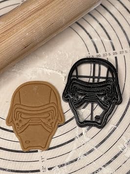 Kylo Ren Helmet Cookie Cutter Mold 4.5-Inch-Scale Produced by 3D Kitchen Art