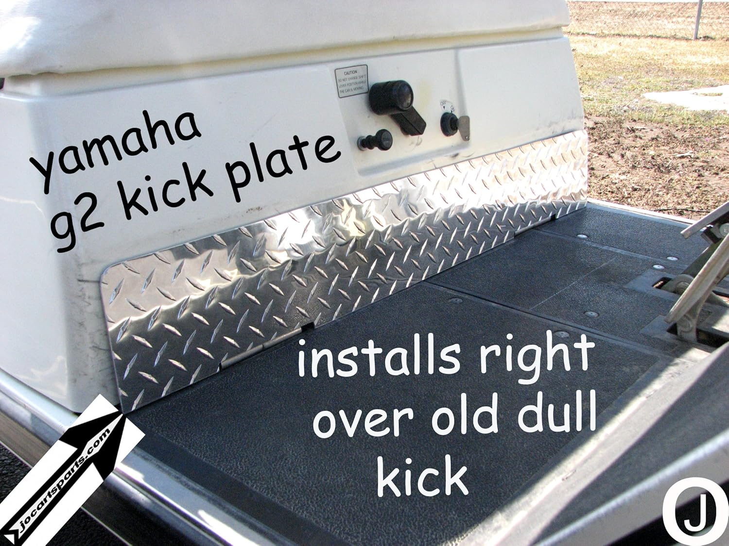 Fits Yamahaa G2 or G9 Golf Cart Diamond Plate Aluminum Kick Plate