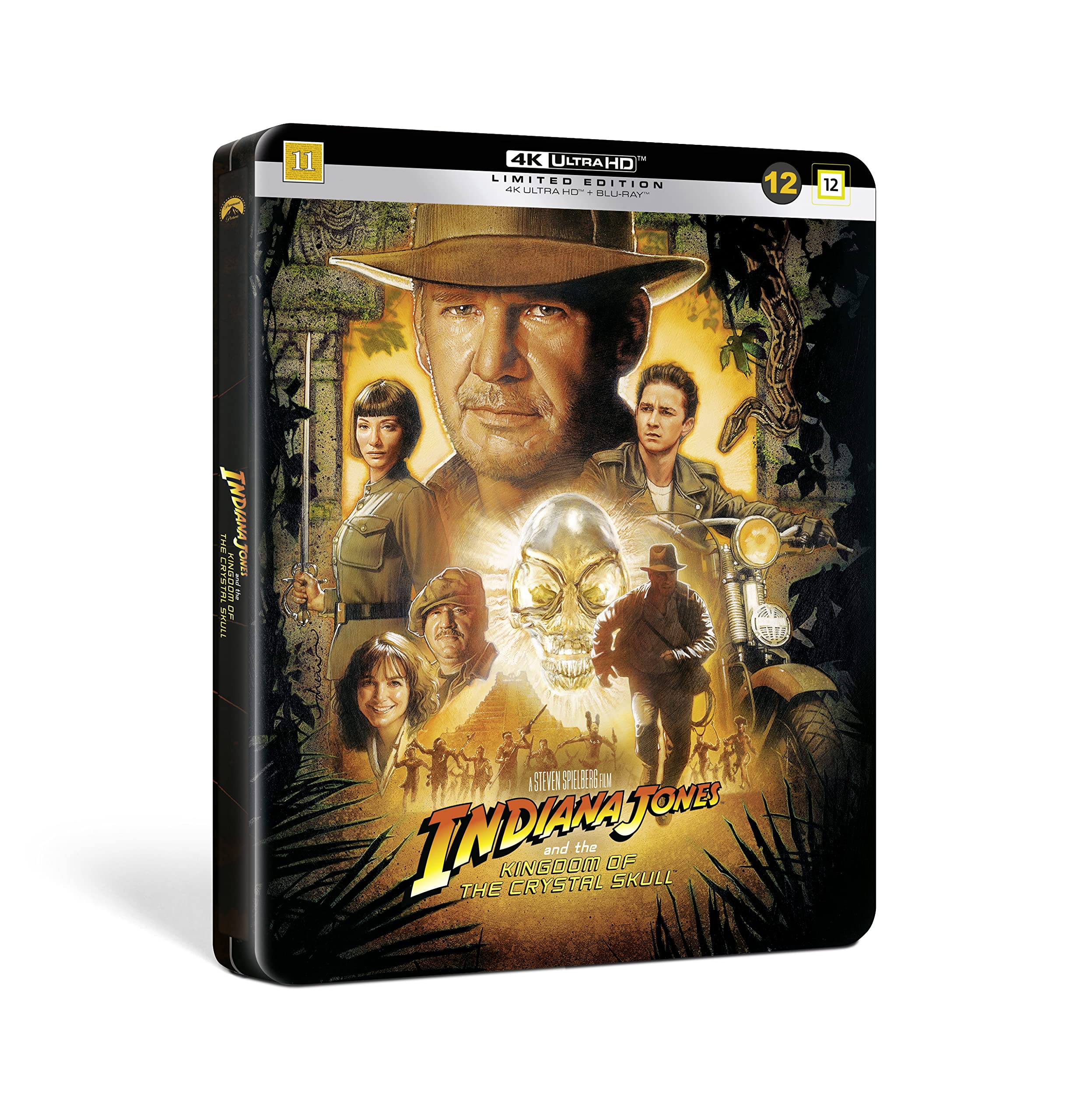 Indiana Jones y el reino de la calavera de cristal Blu-ray película de aventuras de importación