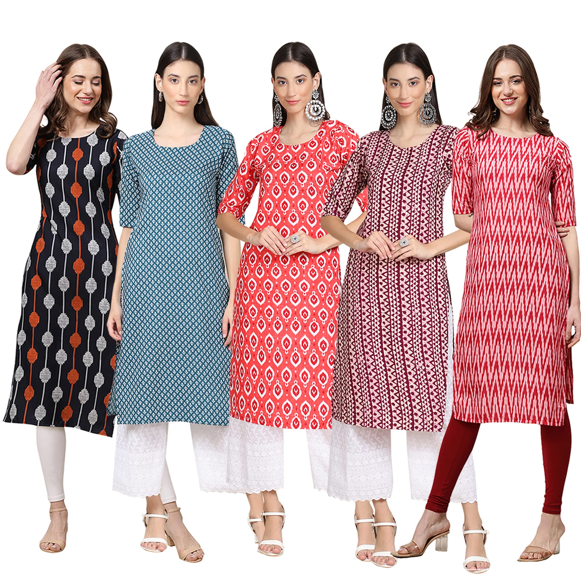 Pinkmint Crepe Digital Printed Straight Kurta