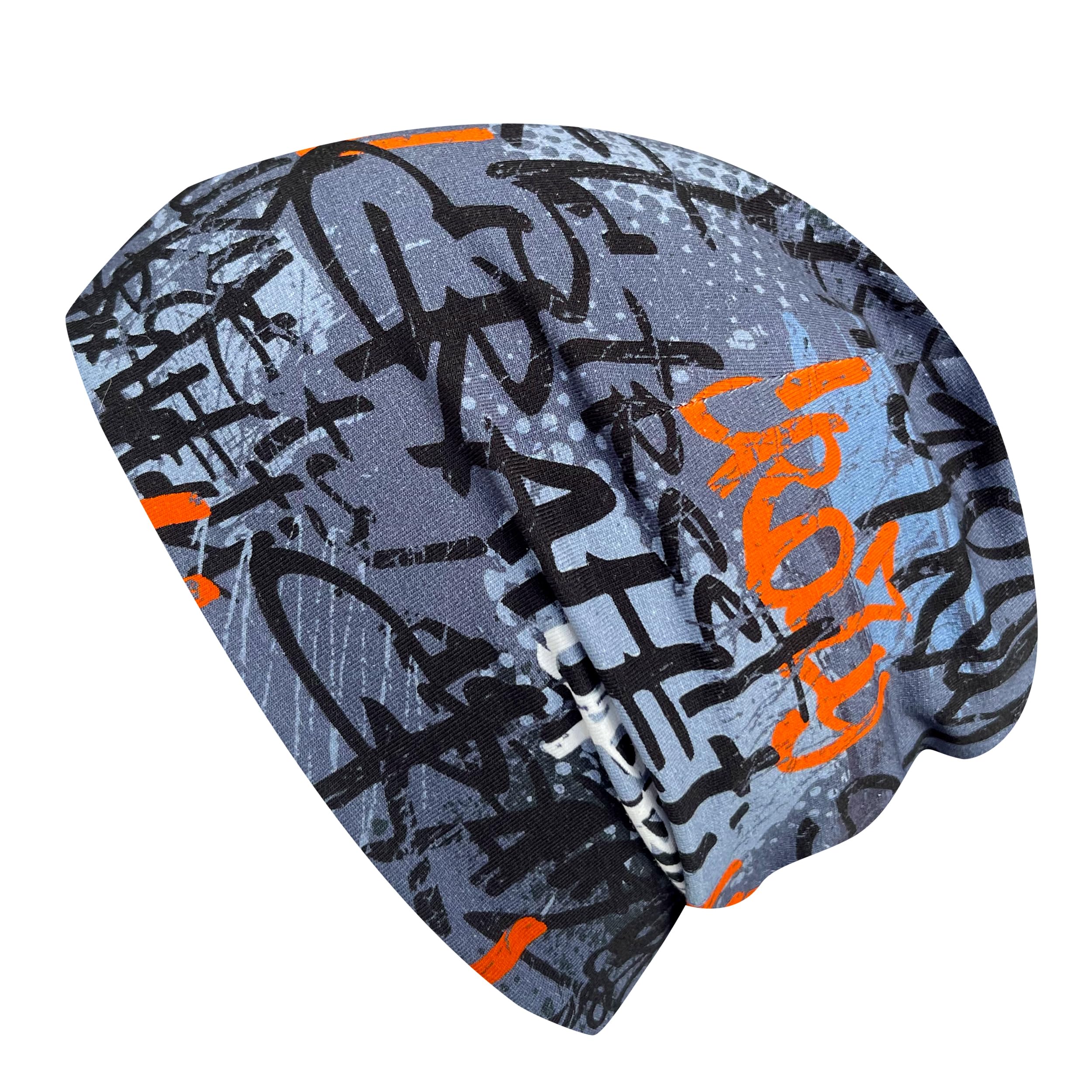 Wollhuhn Shorties Bonnet pour enfant fabriqué à la main en Allemagne – Réversible en coton double couche – Pour filles et garçons toute l'année – Cool et décontracté