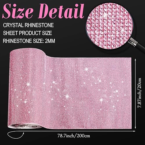 Miniatura 2 de 81000 piezas de diamantes de imitación brillantes de 0.079 in, 78.7 x 7.87 pulgadas, lámina de diamantes de imitación autoadhesiva para decoración