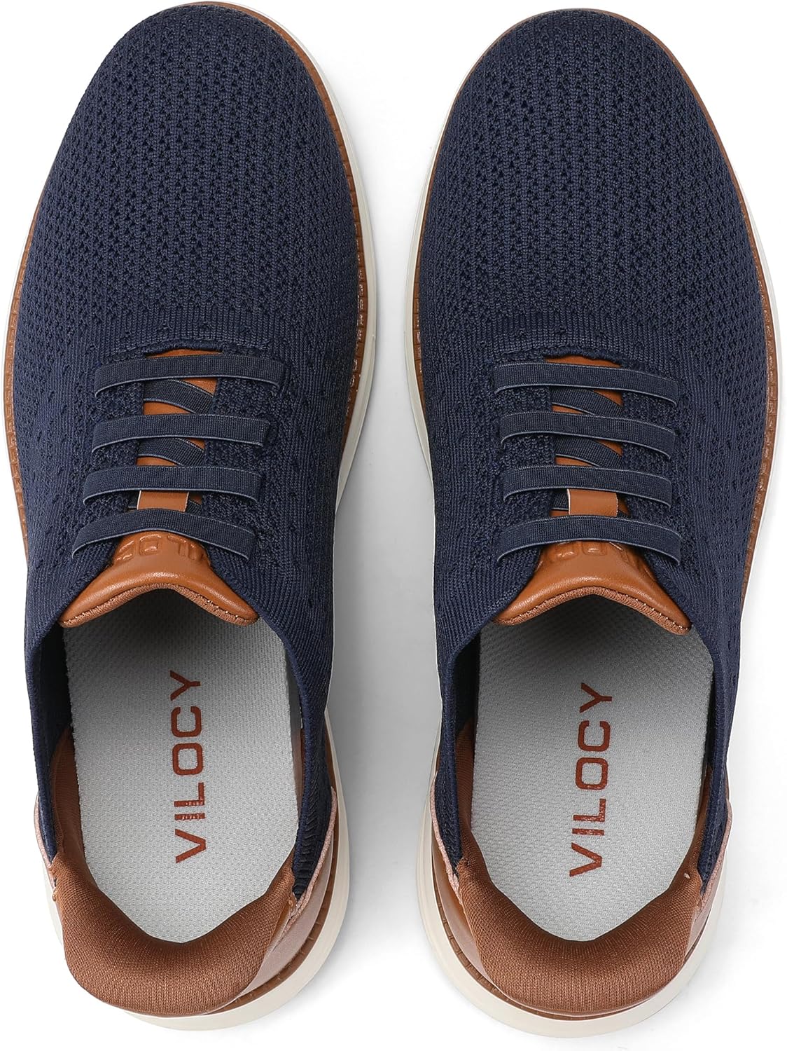 VILOCY Men's Slip on Casual Dress Tennis Walking Shoes Ease in Laceless Fashion Sneakers Breeze Business Oxfords - Image 7