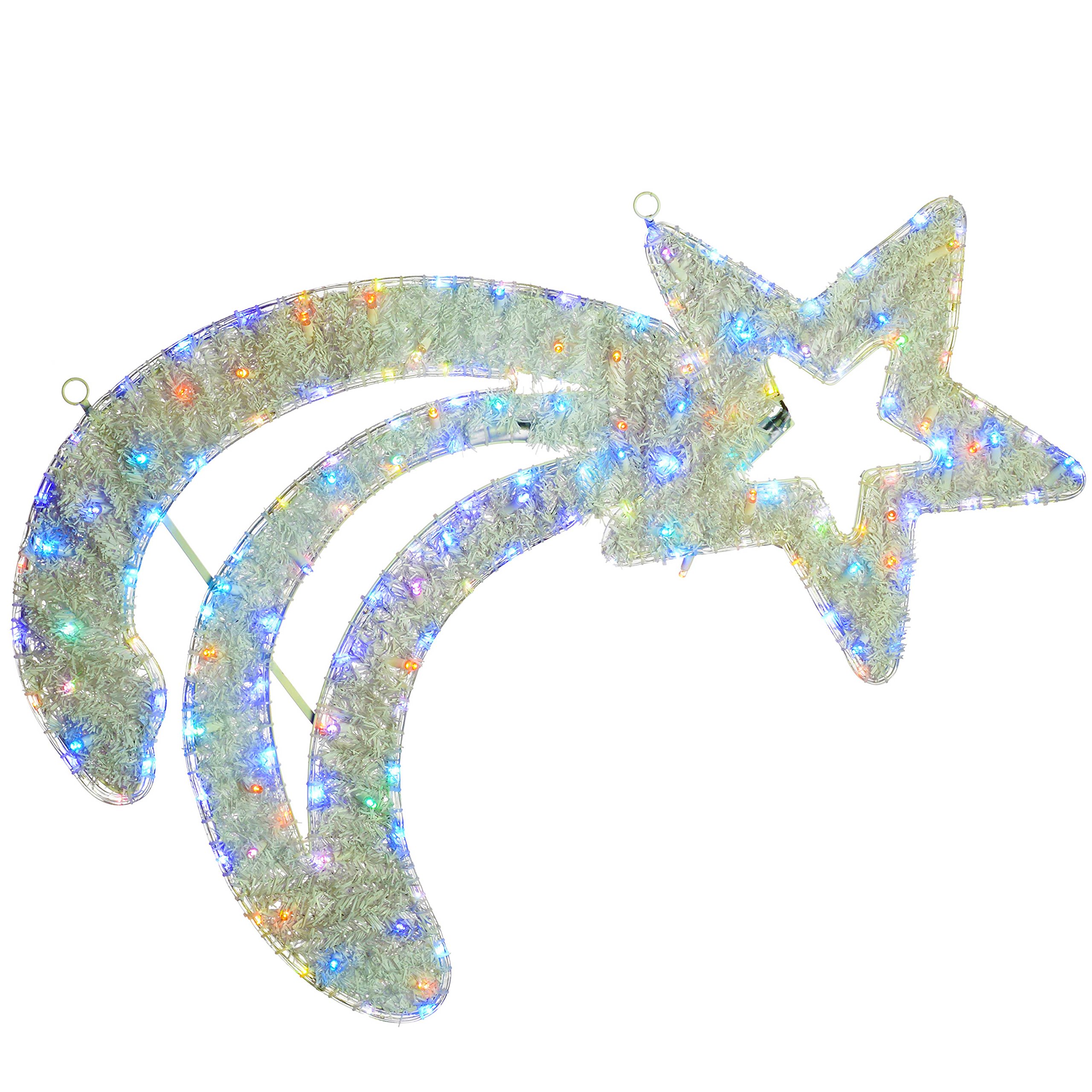 WeRChristmas 90 cm Large Shooting Comet Silhouette Decoration with Multi-Colour Changing LED Lights Display