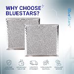 PACK OF 2 BlueStars WB02X11534 Filtre à graisse pour four à micro-ondes 6-3/8 x 6-3/4 x 3/32 pouces - Convient pour GE & Fours à micro-ondes Samsung Over-the-Range - Remplace DE63-00666A AP5306190 PS3506741