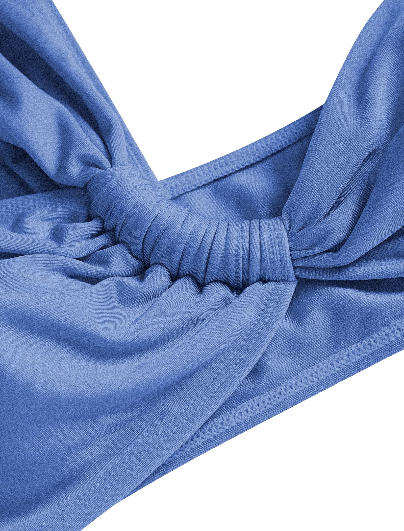 ZAFUL Bikini da donna con scollo rotondo, intrecciato, increspato, taglio alto, bikini a fascia
