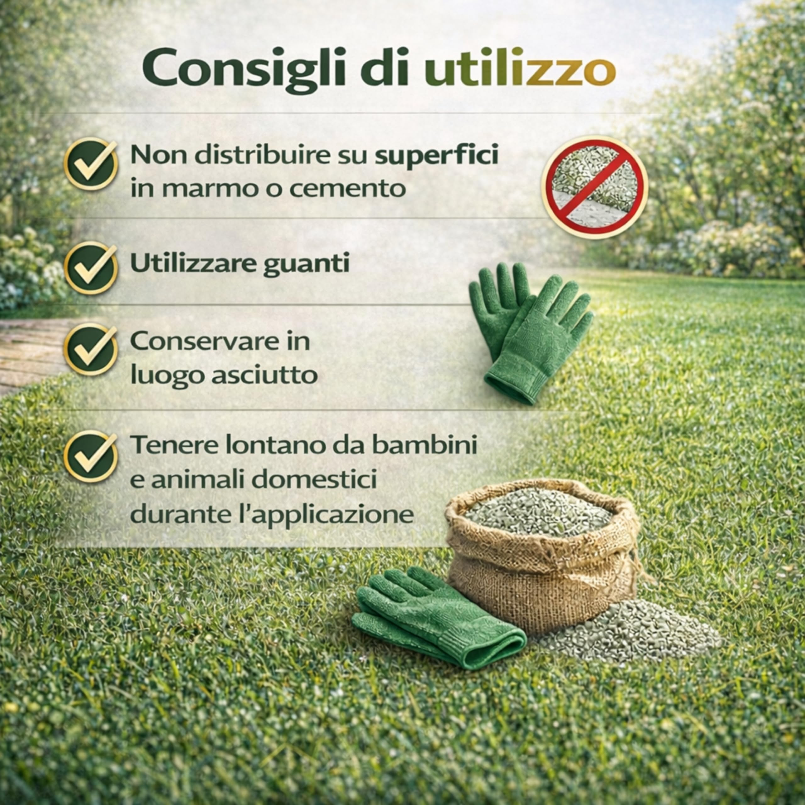 AGRI-CULTURA® | Solfato di Ferro per Prato 100m² | Antimuschio e Rinverdente Prato | Solfato Ferroso Ideale per Contrastare Ingiallimenti e Clorosi Ferrica.