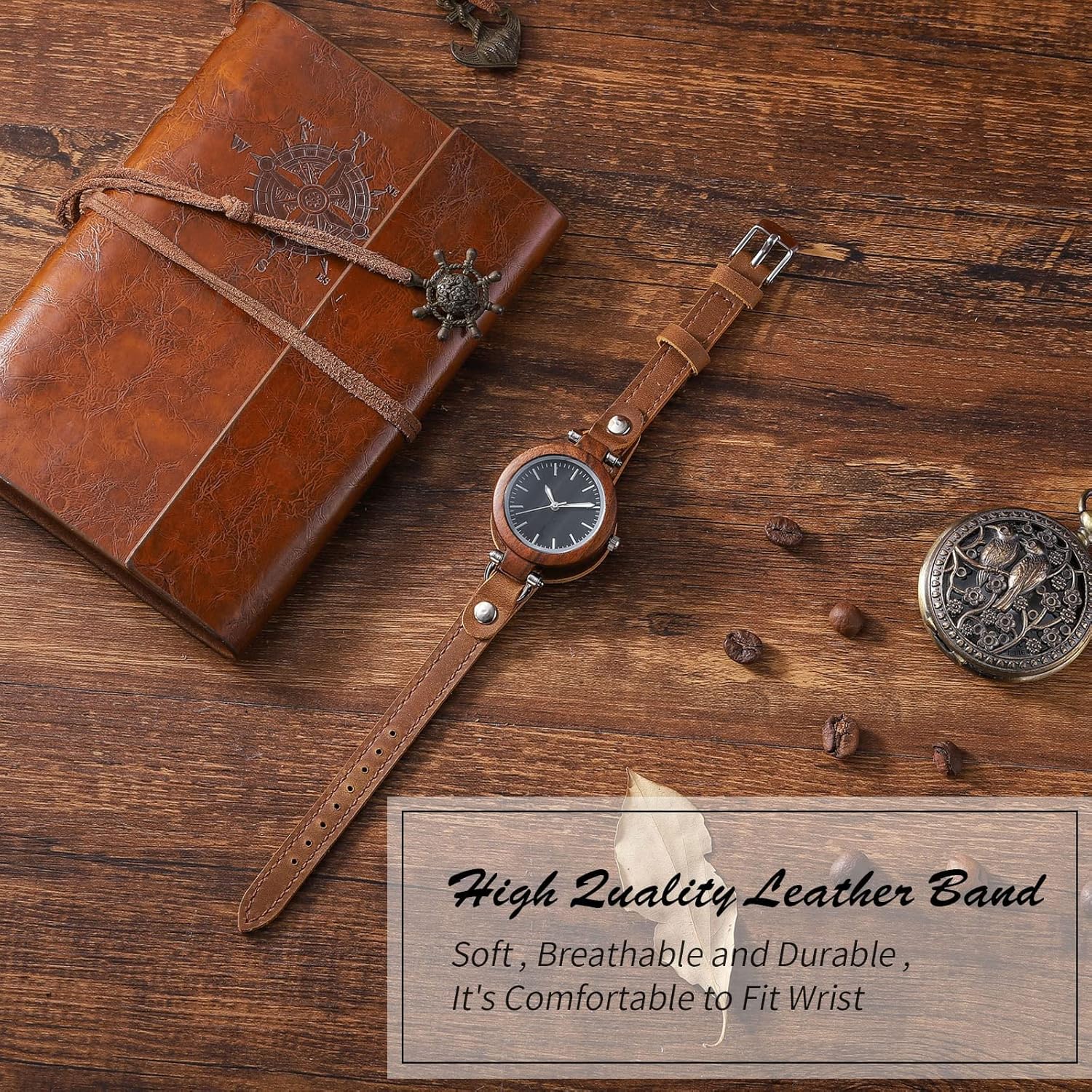 RORIOS Orologio in Legno Donna Analogico Al Quarzo Orologi con Cinturino in Pelle Leggero Orologio da Polso in Legno RORIOS Orologio in Legno Donna Analogico Al Quarzo Orologi con Cinturino in Pelle Leggero Orologio da Polso in Legno