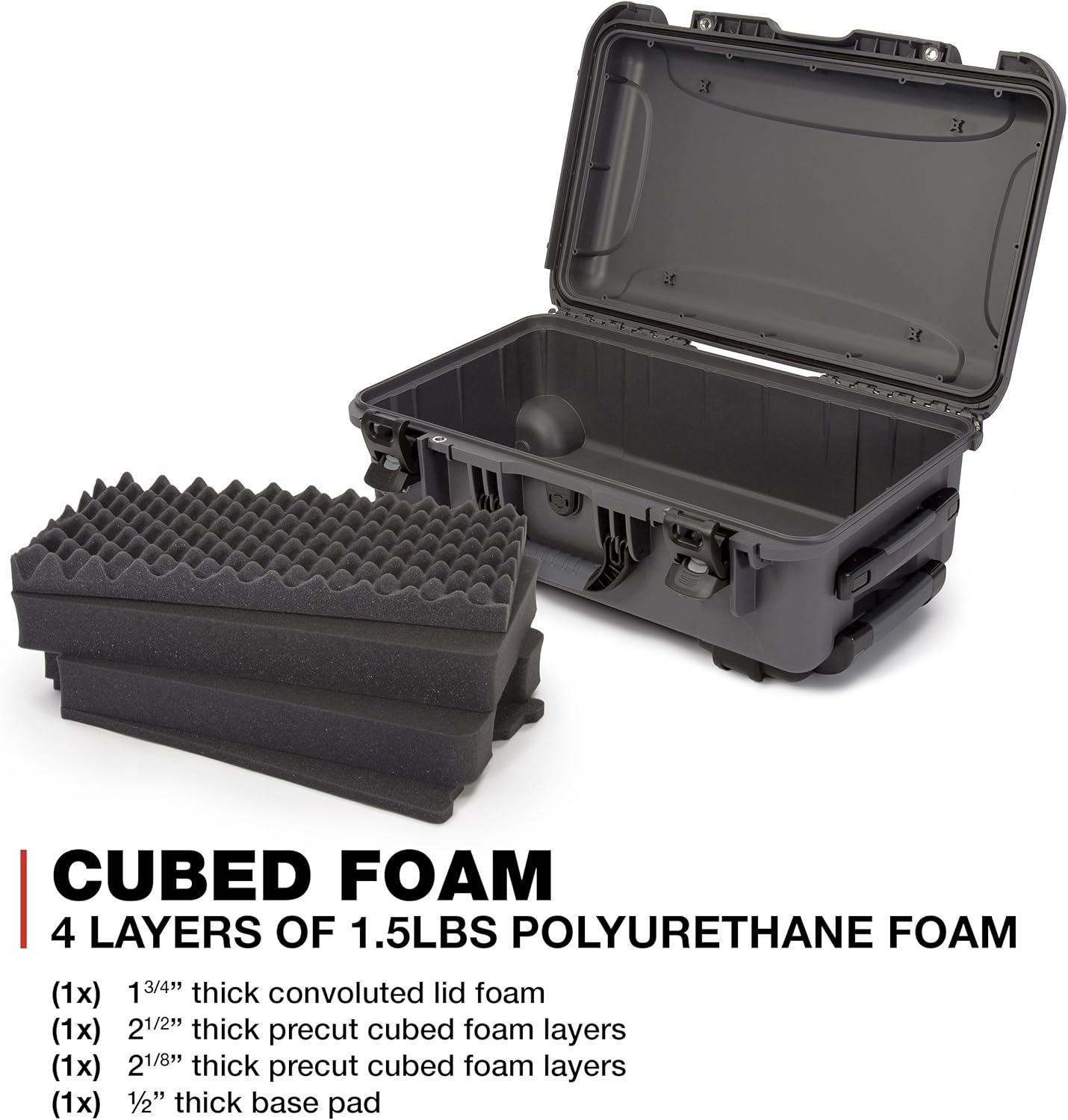 Bеѕt Dеаl Nanuk 935-1007 Waterproof Carry-On Hard Case with Wheels and Foam Insert - Graphite