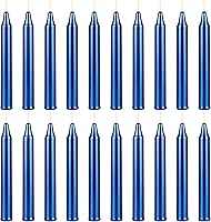 Vista 22 de Mega Candles 20 piezas Velas Cónicas Mini Exquisitas de Conjuro Sin Aroma Morado Oscuro, 4 Pulgadas de Alto x 1/2 Pulgada de Diámetro, Campanillas