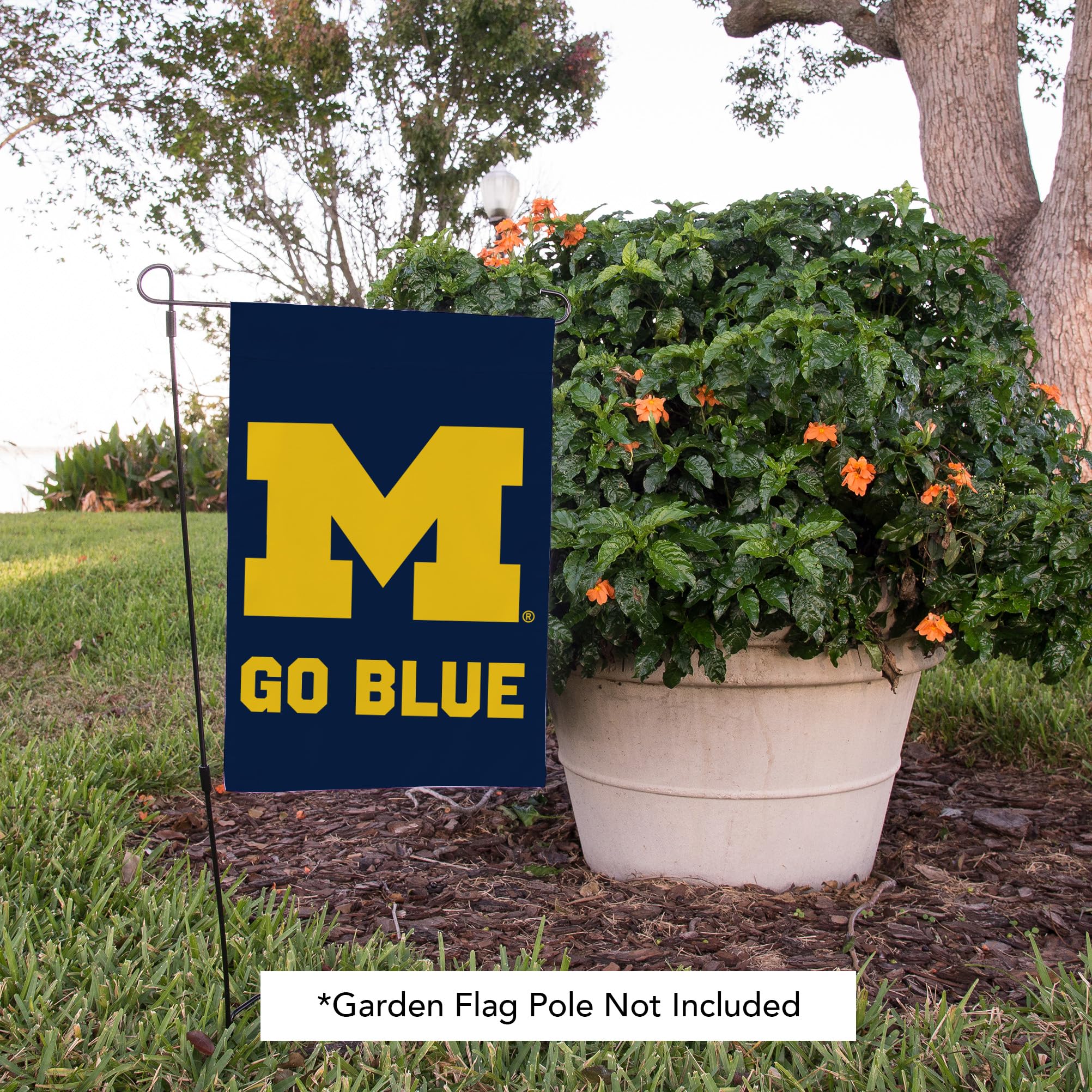 University Of Michigan Gartenflagge – Doppelseitig, 100% Polyester, Offiziell Lizenziert