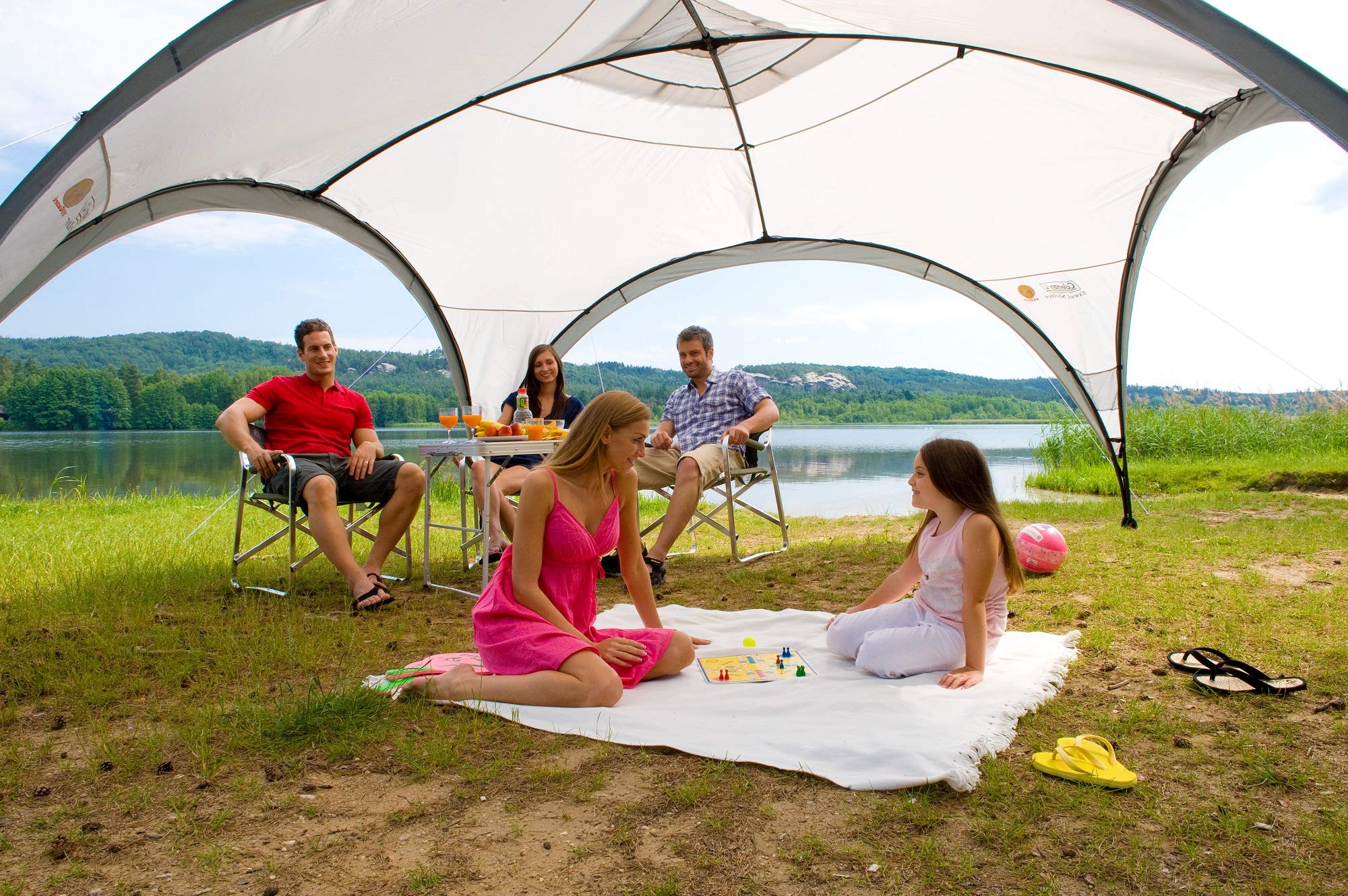 Coleman Carpa Event Shelter XL, Cenador para festivales, jardín y camping + panel lateral con ventanas y puerta