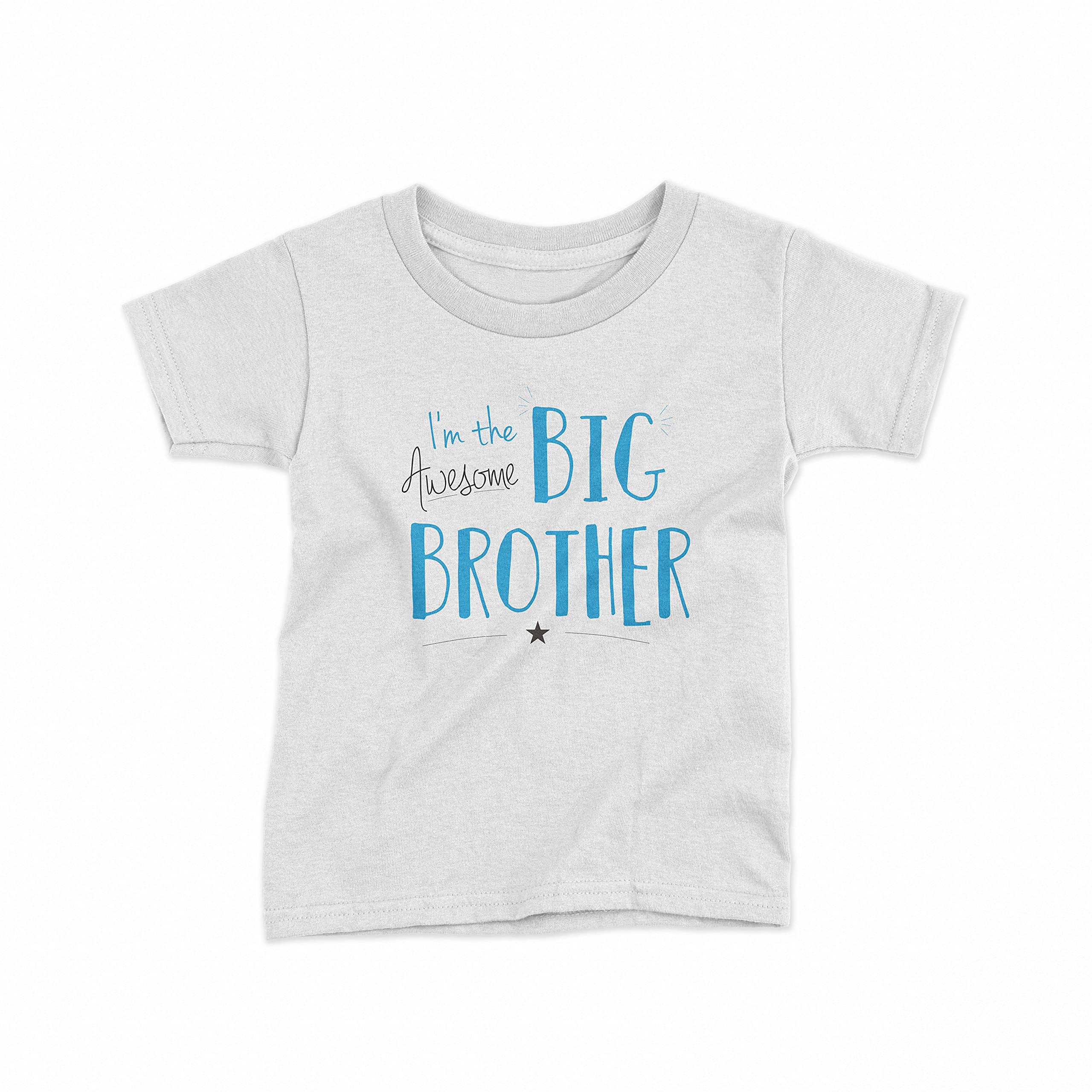 Reality Glitch Boys White Awesome Big Brother Kids T-Shirt Gift (9-11 Years, )
