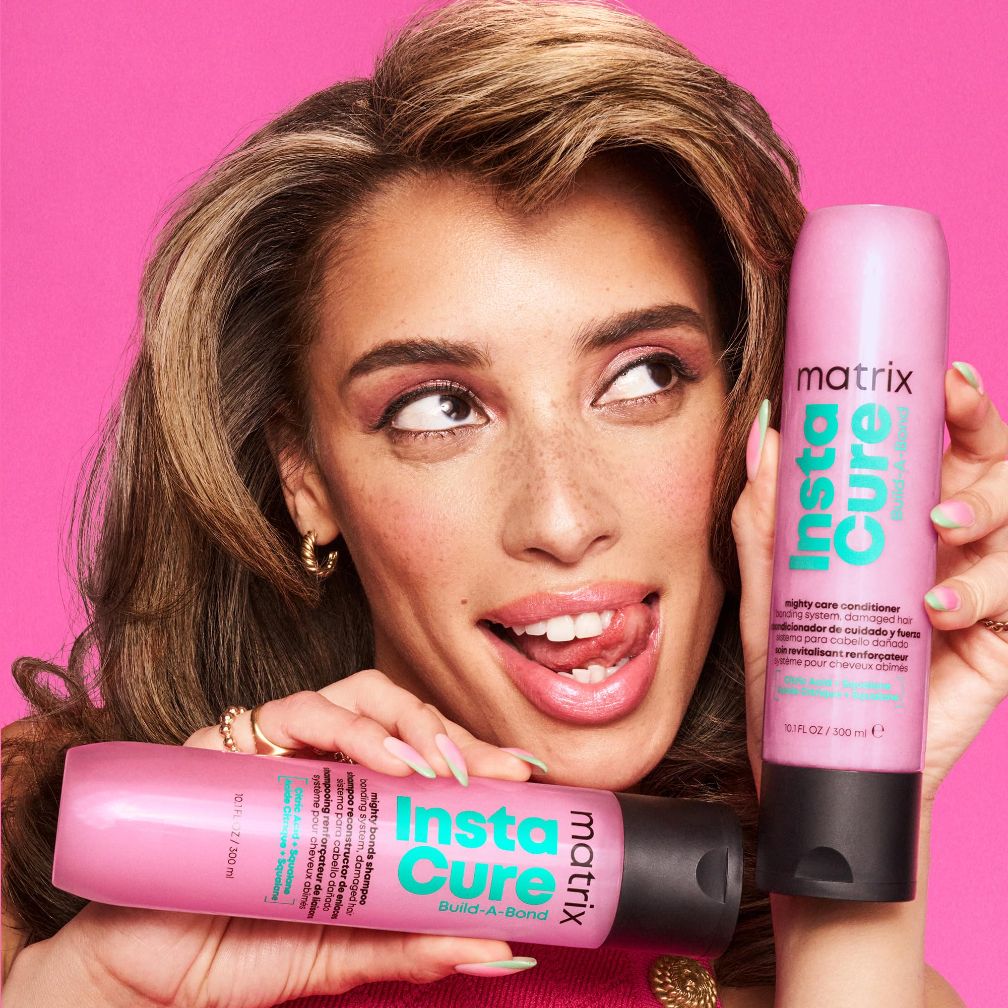MATRIX - Routine Réparatrice - Shampoing + Après-Shampoing + Baume - Répare et Renforce les liaisons, Adoucie et Lisse - Instacure Build-A-Bond