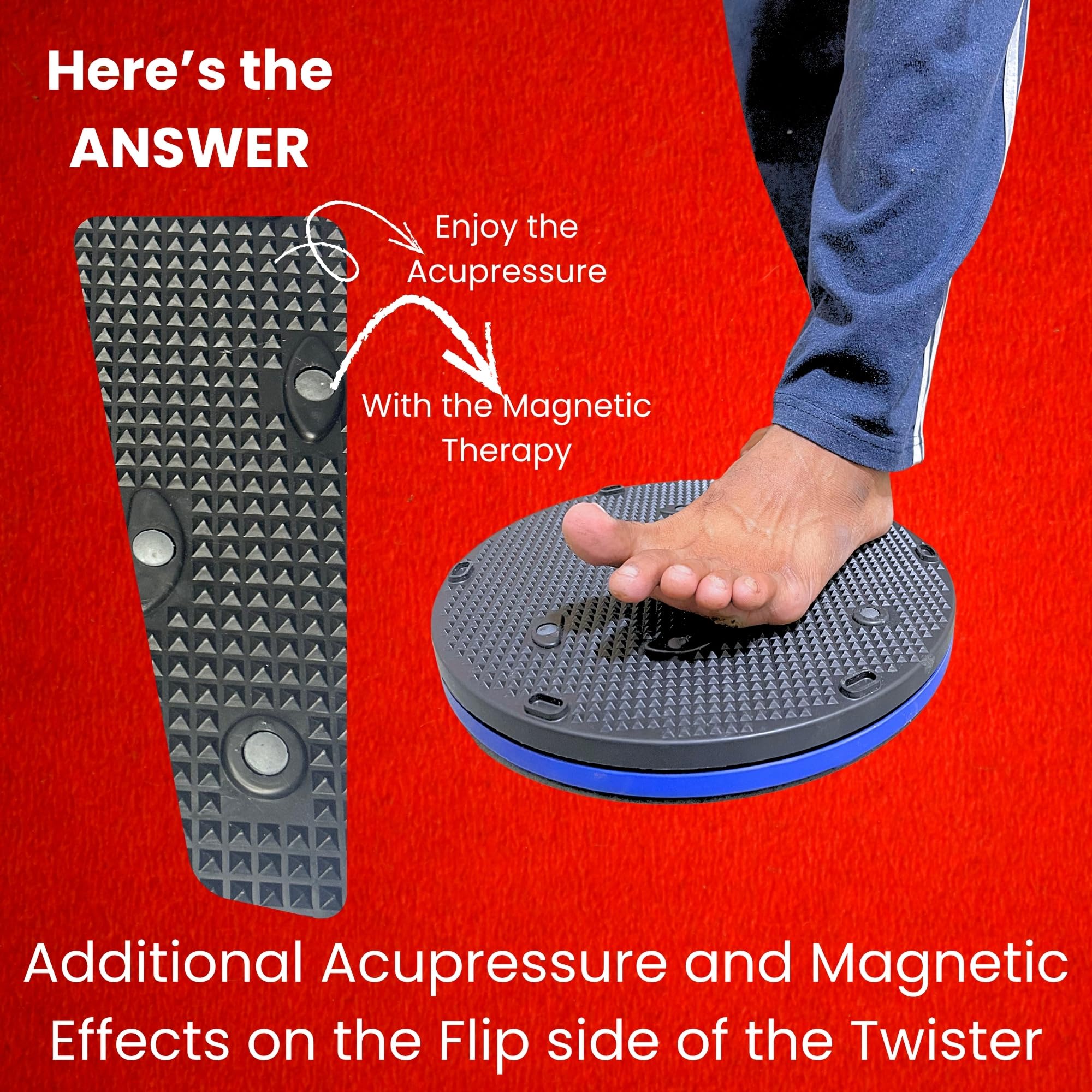 Tummy Twister for Belly fat & Abdominal Exercise Machine - BELLY FAT + ACUPRESSURE + Basic BALANCE + Strength + FUN Tummy Twister Boards, Ultimate Body fat cutters/Body Warmers 2