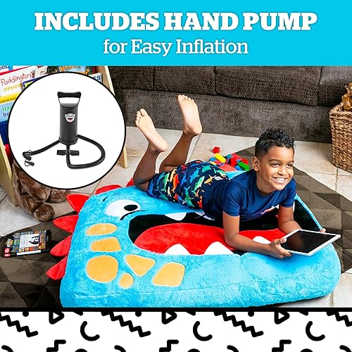 Miniatura 4 de BigMouth Inc - Almohada grande para piso, cojín de suelo de dinosaurio con parte inferior antideslizante, almohadas y cojines de suelo para niños y