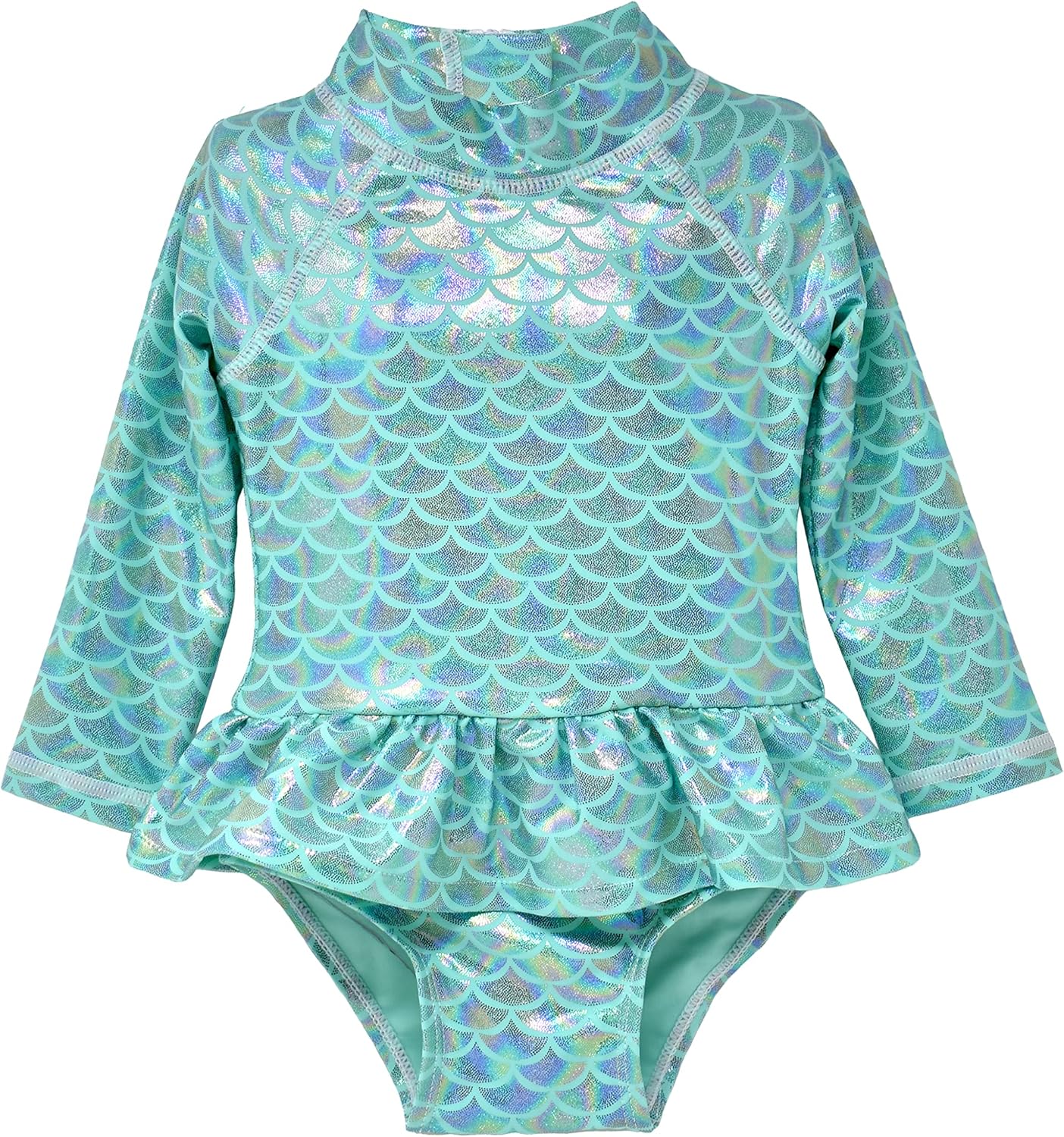 Flap Happy Baby Girls' UPF 50+ Alissa Infant Ruffle Rash Guard Swimsuit