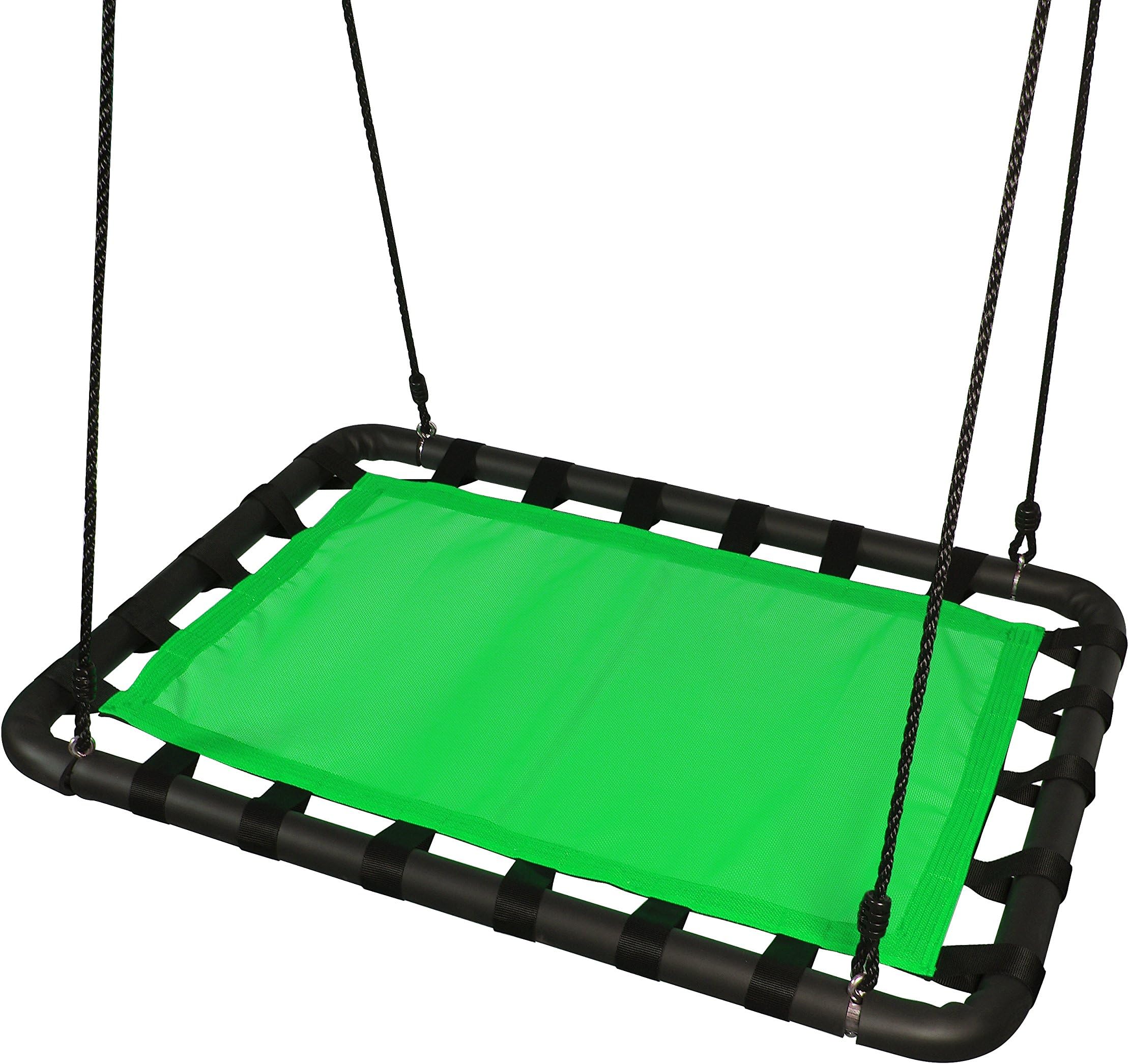 Platform Swing Set Accessories Replacement - 40in L x 30in W, Outdoor Tree Swing Heavy Duty Materials, Room for Multiple Toddler, Kids, Children Swing Playhouse, Playground By ROBINHOOD (green)