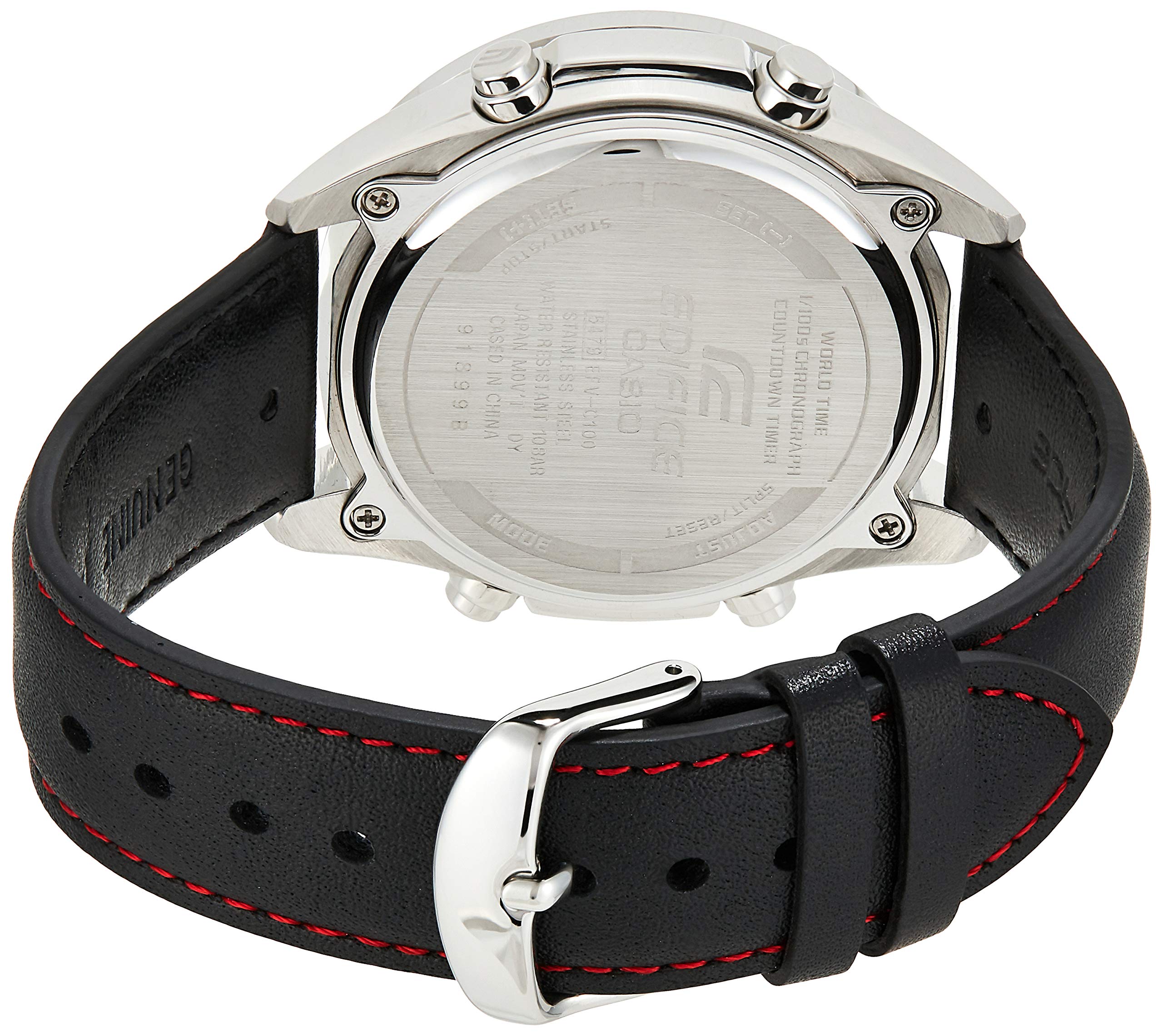 EDIFICE HerrenArmbanduhr Analog-Digital Quarz Leder EFV-C100L-1AVEF