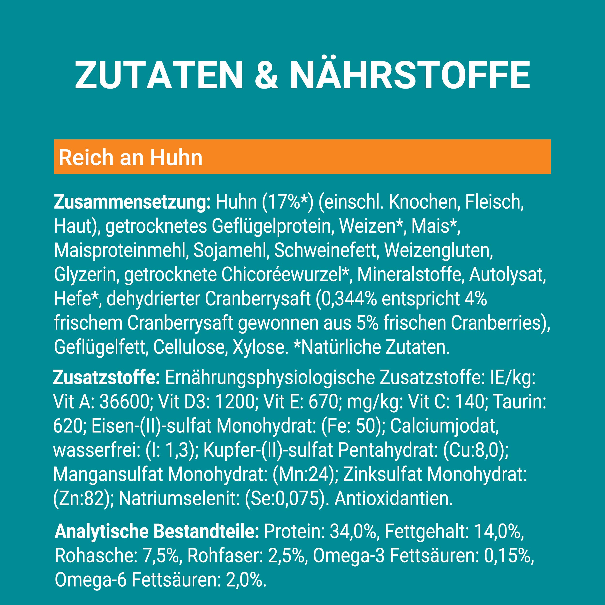 PURINA ONE Dual Nature Katzenfutter trocken, verschiedene Sorten ausgewachsene Katzen || Huhn mit Cranberry