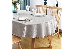 Exquisite Oval Tablecloth: Adorn Your Table with 52 x 70 Inch of Jacquard Grandeur