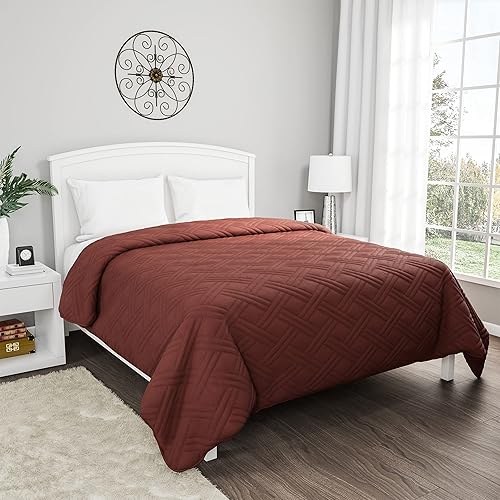 Miniatura 10 de Lavish Home colcha para cama color liso, Plateado, Full Queen
