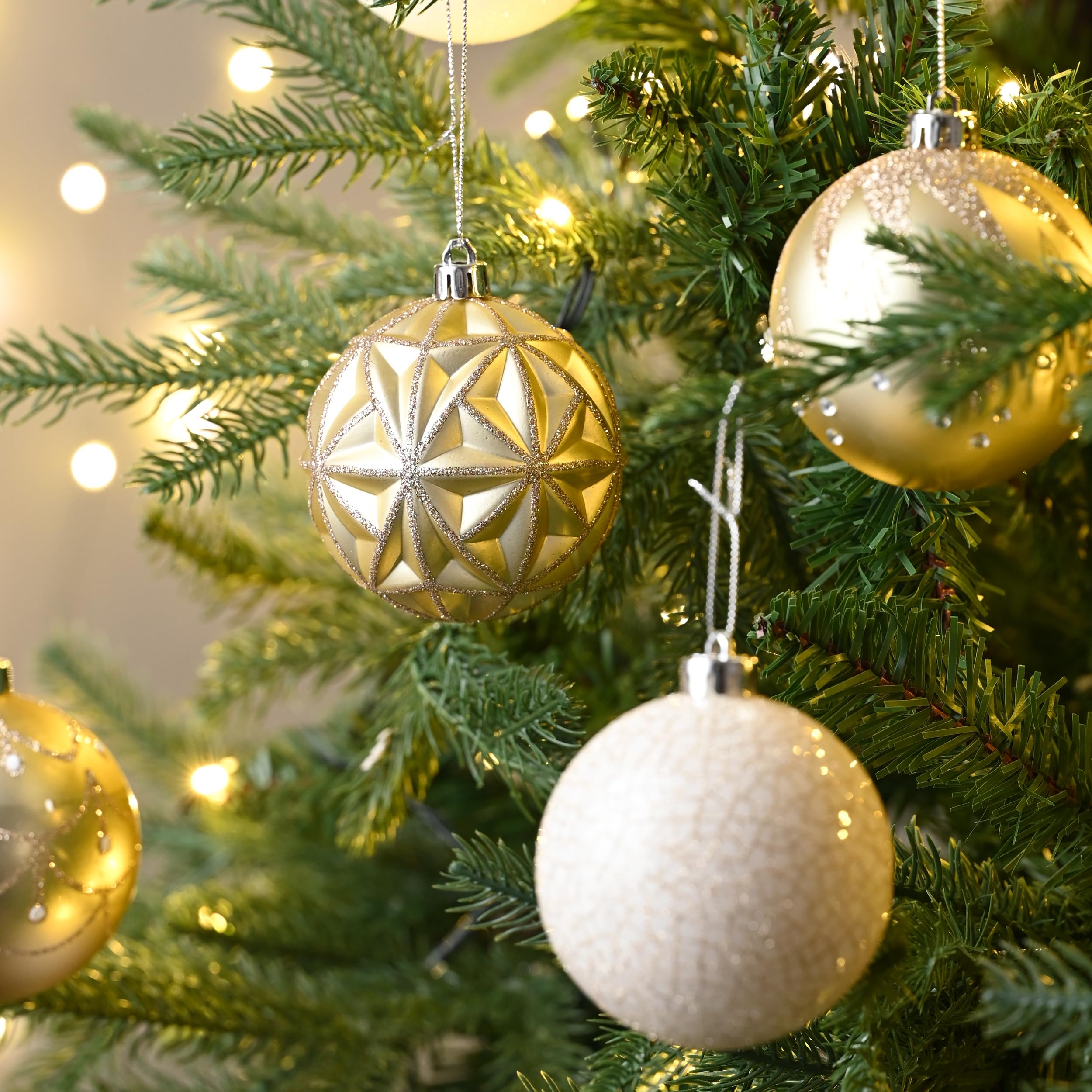 Valery Madelyn Christmas Tree Decorations Copper Baubles,12pcs 8cm Bronze Luxury Shatterproof Ball Ornaments for Tree Decorations Hanging Gifts - Image 4