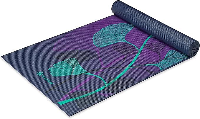 Gaiam Yoga Mat - Premium 6mm Print Extra Thick Non Slip Exercise & Fitness Mat for All Types of Yoga, Pilates & Floor Workouts (68