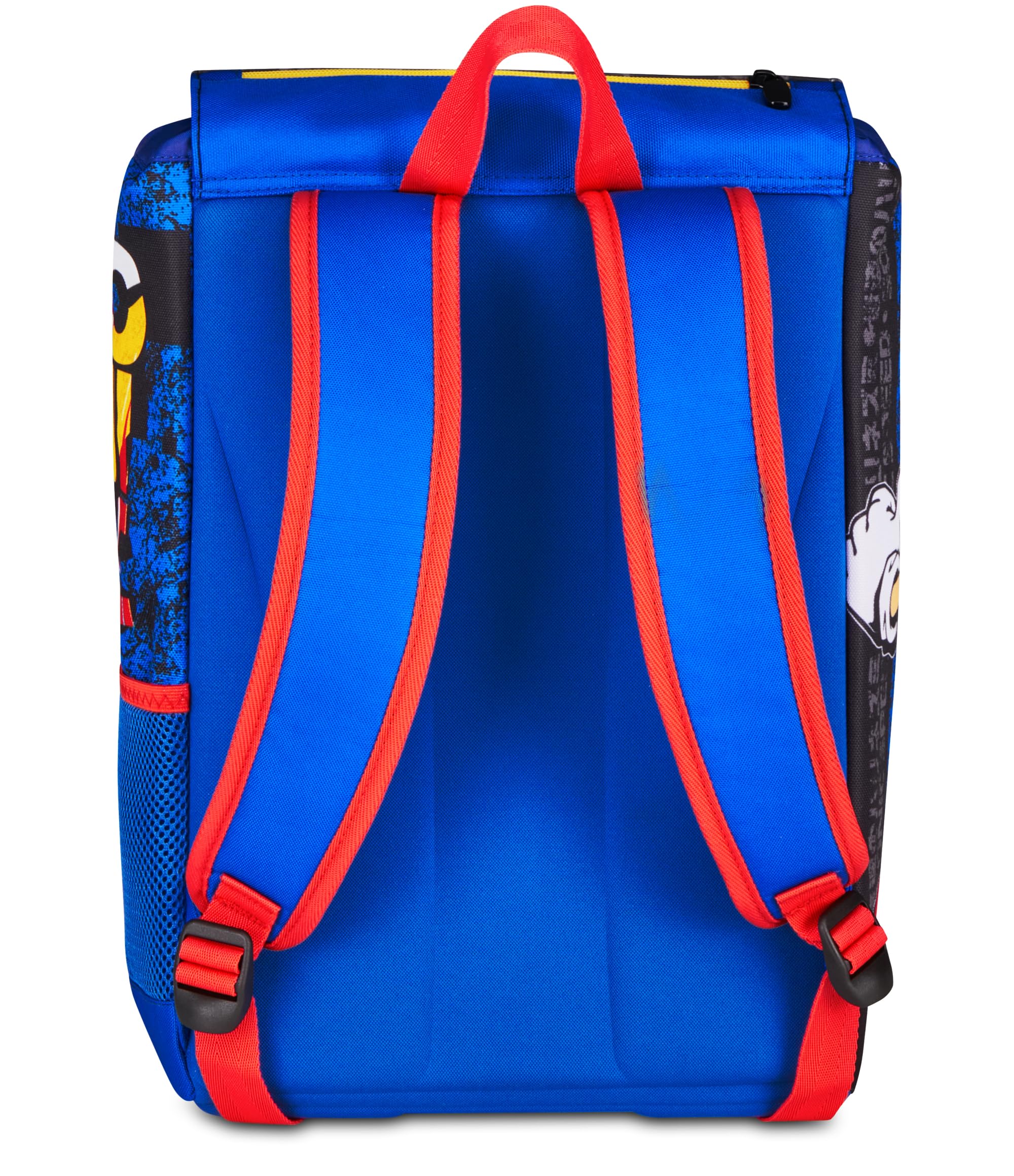 Seven Zaino Scuola Estensibile Big Sonic, Blu, 24L, Espandibile tramite zip, Tasca frontale, Tasca laterale portaborraccia, Scuola elementare, Bambino