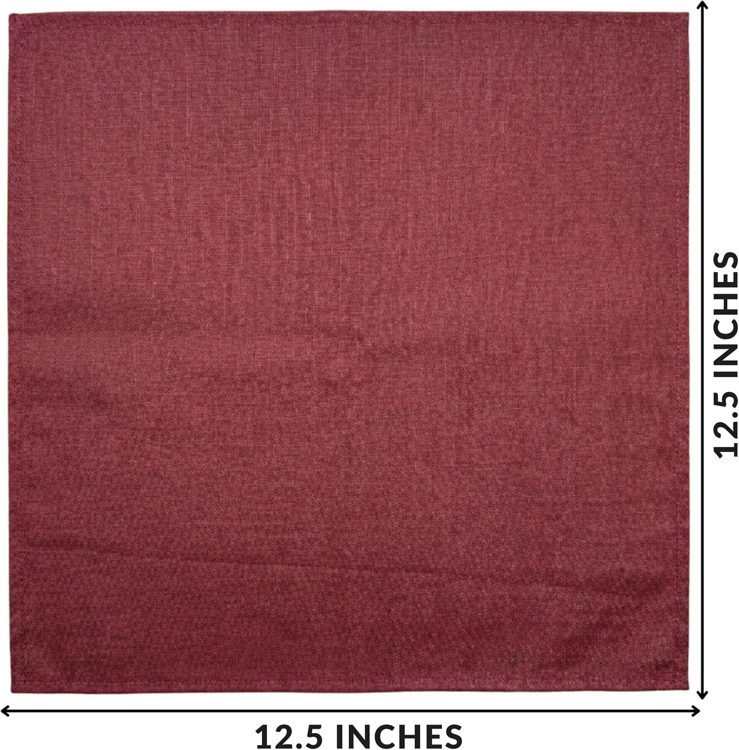 Linen Pocket Square for Men Solid Color, Large - 12.5 inch