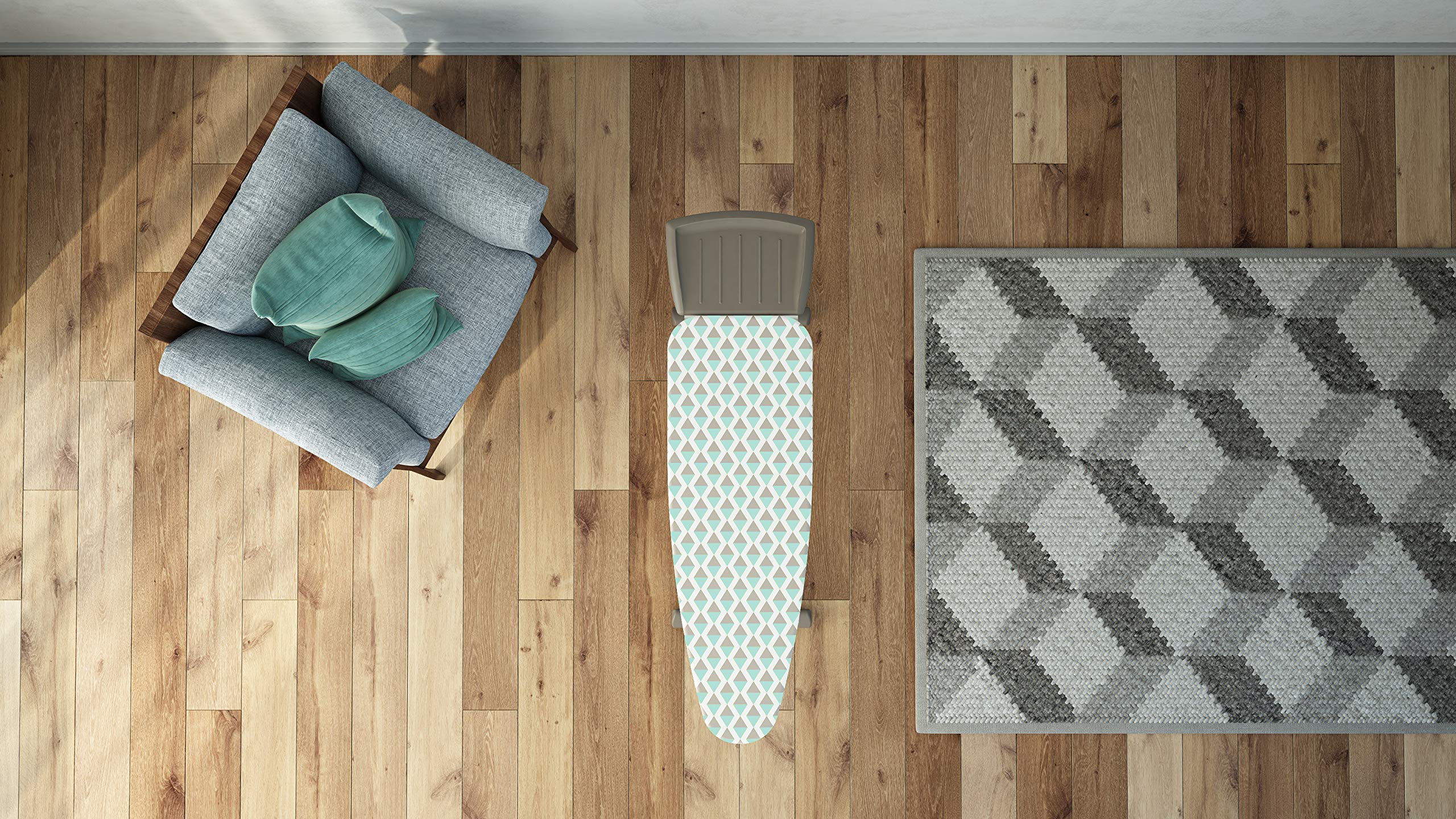 Colombo Foderina da Stiro 130x50 cm Triangoli Azzurri Taglia L