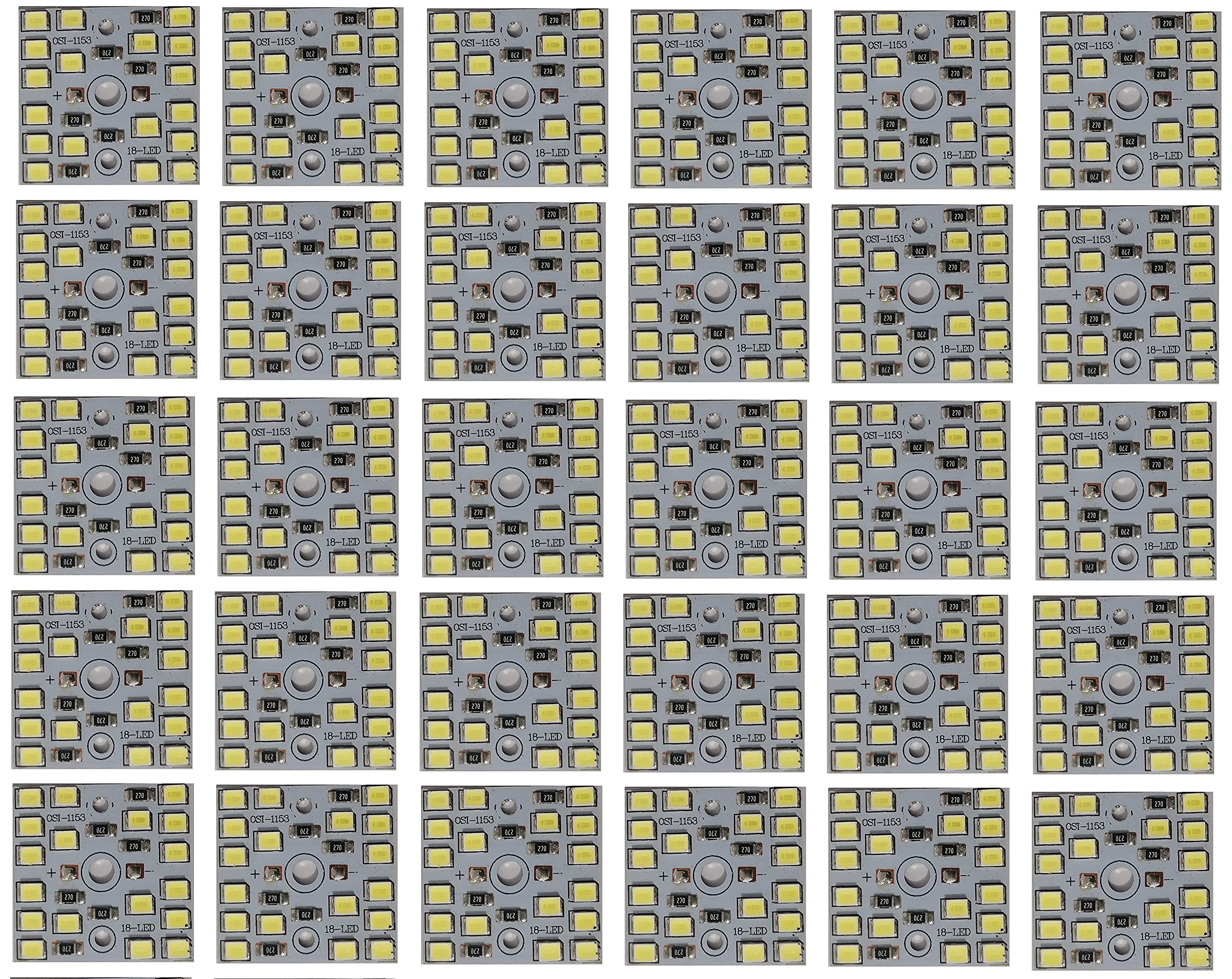 Onas 30 Pcs 12 Volt DC 9 watt Direct on Board Led Bulb Raw Materials White Color Light Electronic Hobby Kit