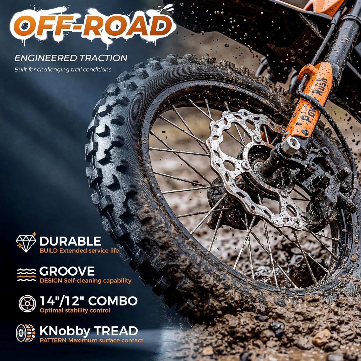 Electric Dirt Bike for Adults Offroad Ebike 𝟰𝟬𝟬𝟬𝗪-𝟱𝟬𝟬𝟬𝗪 Peak 20Ah-27Ah Battery 14-19" Fat Tire with NFC Start Dual Suspension Electric Bicycle