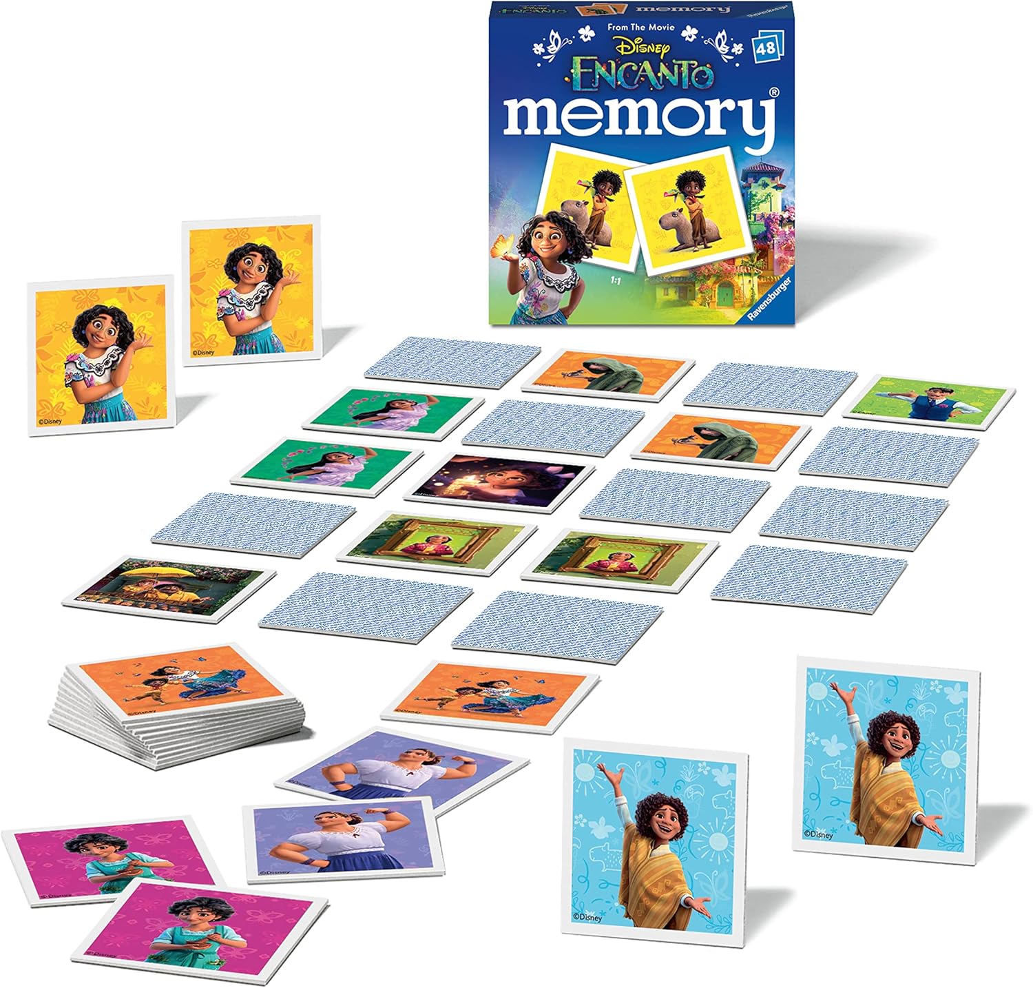 Ravensburger Disney Encanto Toys - Educational Mini Memory Game for Kids Age 3 Years Up - Matching Picture Snap Pairs
