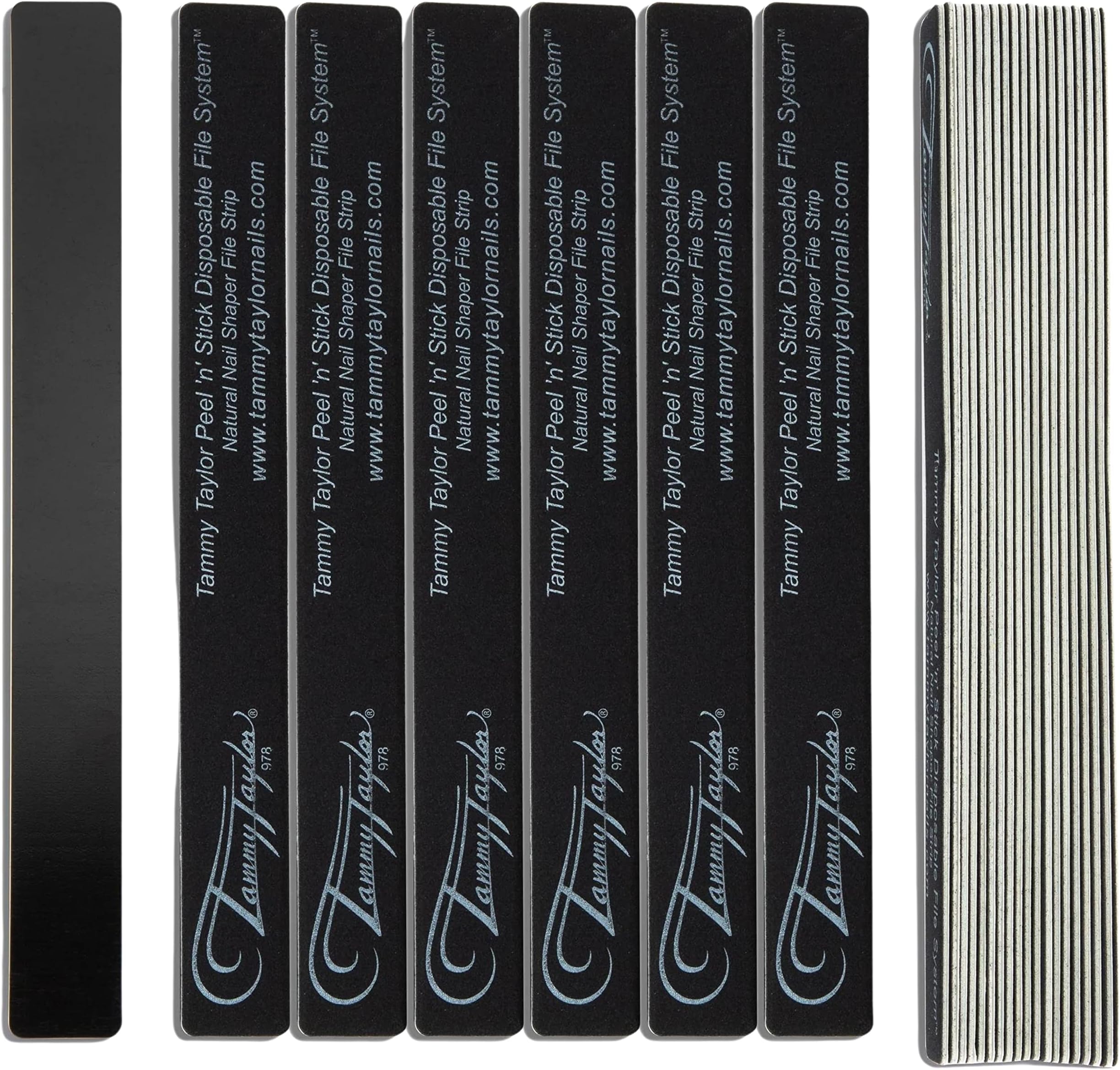 Tammy Taylor Peel 'N' Stick Natural Nail Shaper Files | Promote Natural Growth | Strong, Yet Gentle Abrasion | Shorten and File Without Ripping or Tearing | 25pcs