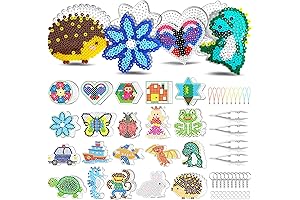 FUNZBO 20 Pcs Fuse Bead Pegboards - Animal Shape Pegboards for Arts and Crafts