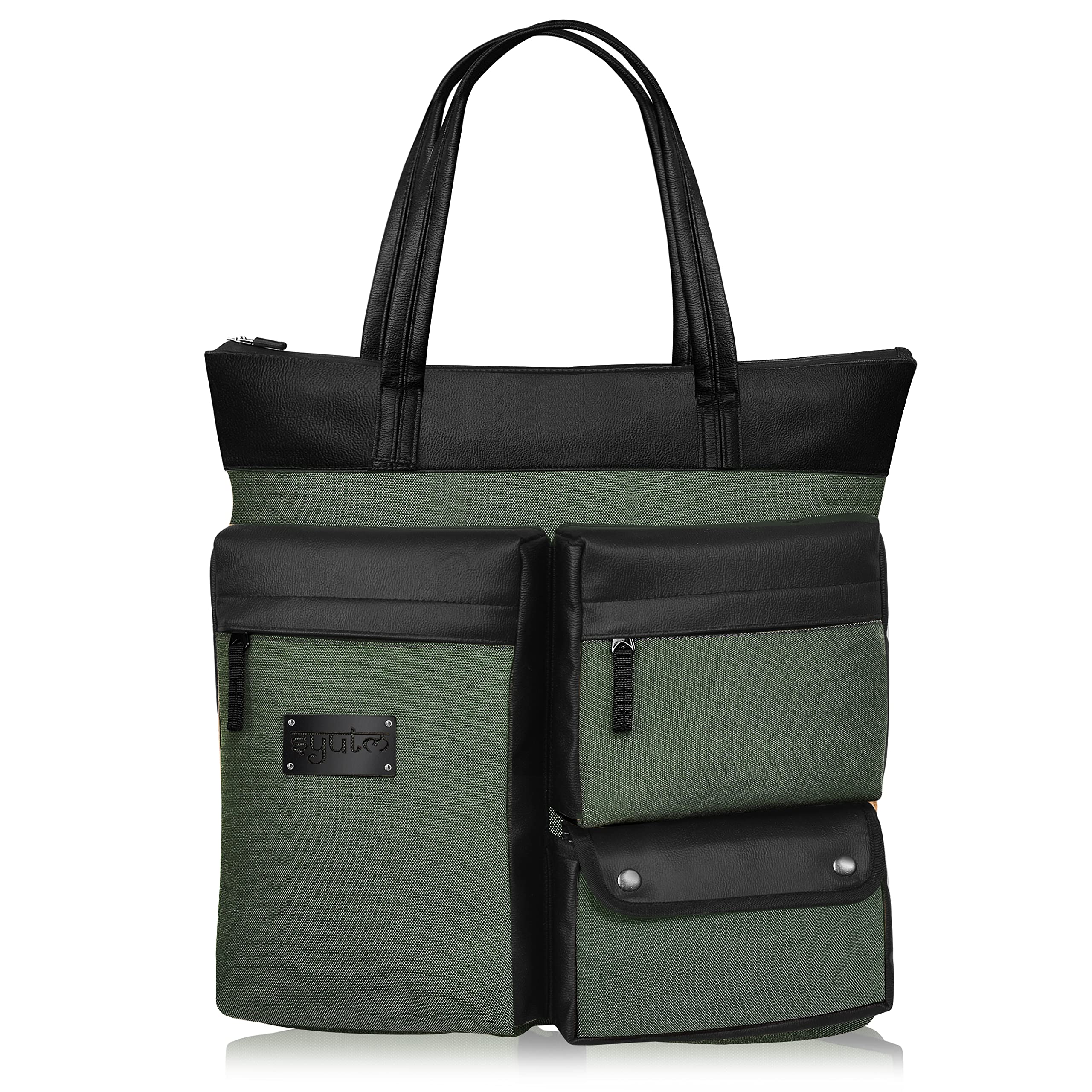 SYUTM Caturashra Unisex Tote Bag Backpack Laptop Office/School/Travel/Business Backpack Water Resistant - Fits Up to 15.6 Inch Laptop Notebook (Khaki Green) (B0BBB49Y5P) Amazon Price History, Amazon Price Tracker