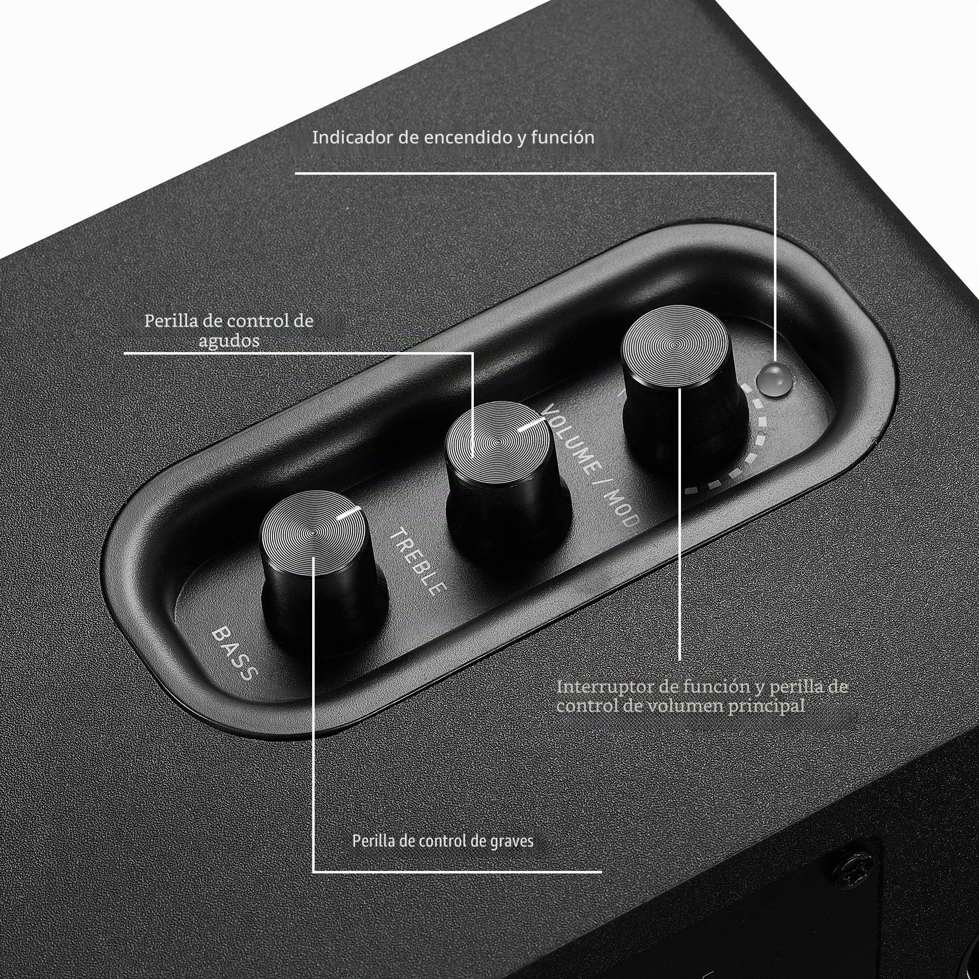 Sanyun SW208 Altavoces de estantería Activos Bluetooth 5.0 de 3 "- Unidad de Altavoz de Fibra de Carbono de 60W - DAC Integrado de 24bits - Altavoces para Juegos de Monitor de computadora(par, Negro)