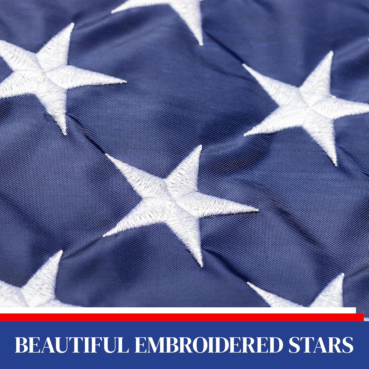 Evergreen Flag American Flag 3'x5' Estate Size with 2 Grommets | Heavy Duty Outdoor Flag | Embroidered Stars and Stripes and Quadruple Stitched Edge | USA Residential or Commercial
