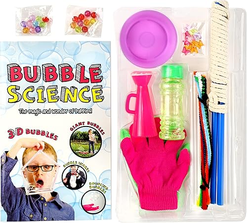 Miniatura 5 de SpiceBox Kit de ciencia de burbujas para niños, juguetes de aprendizaje divertidos, actividades educativas y proyectos para niños, caja de
