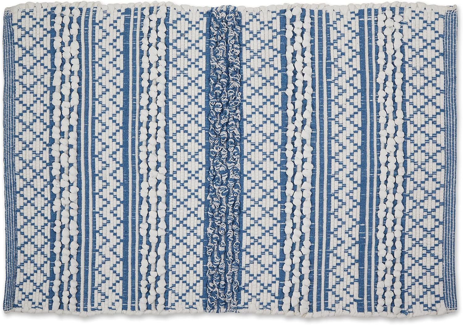 DII Woven Rugs Collection Handloomed Paper Chindi, 2 x 3 Ft, Stonewash Blue